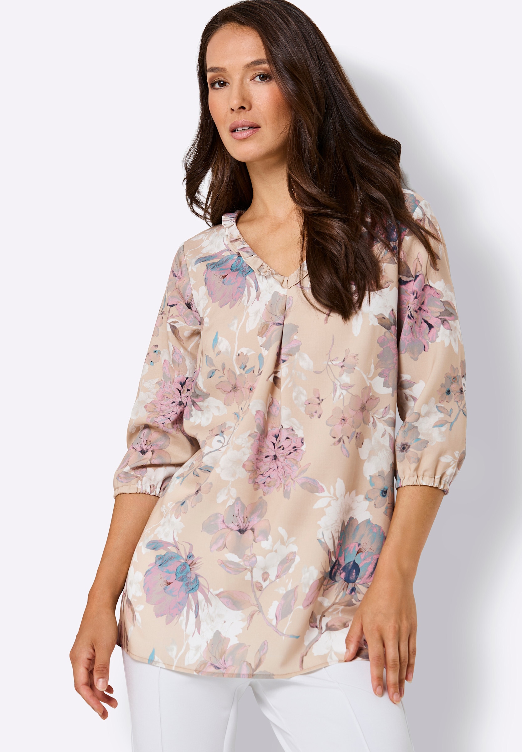 creation L Schlupfbluse »Lyocell-Bluse Longbluse in weicher Lyocell-Qualität«