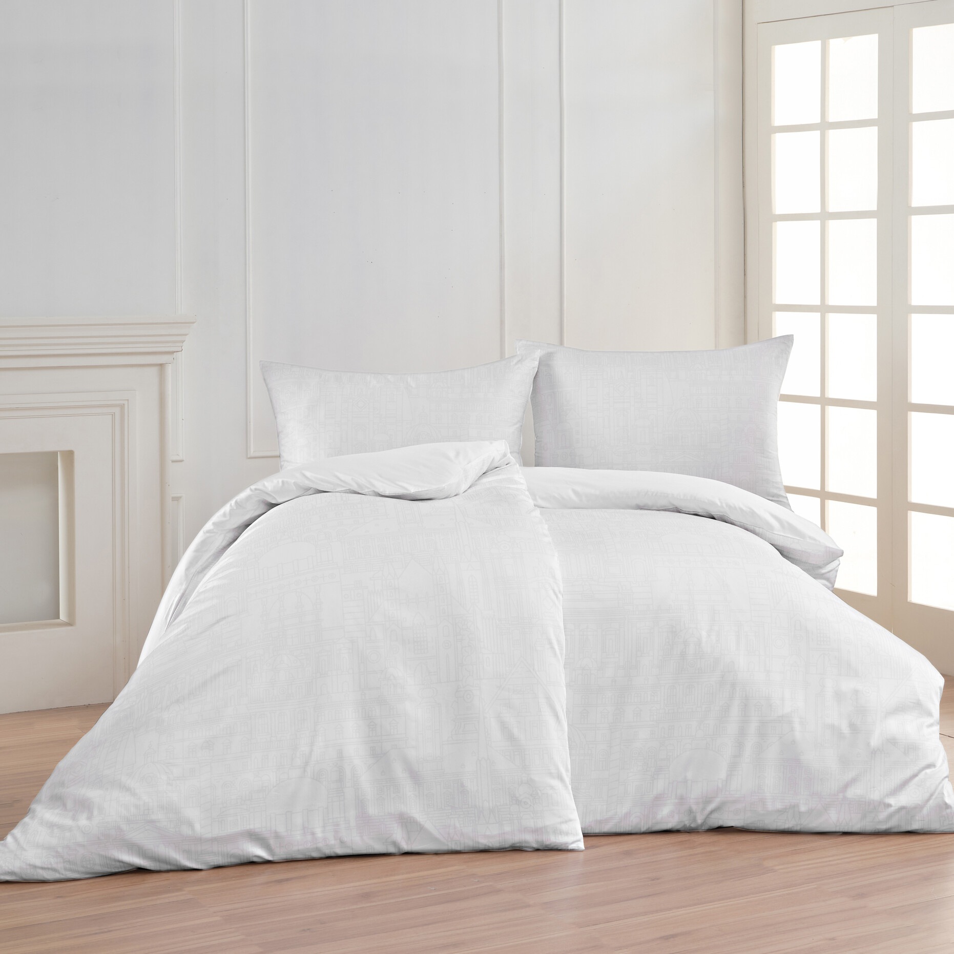 Florella Wendebettwäsche »Skyline, Sagenhaft Satin, 100 % Baumwolle« 2 Stk. tlg.