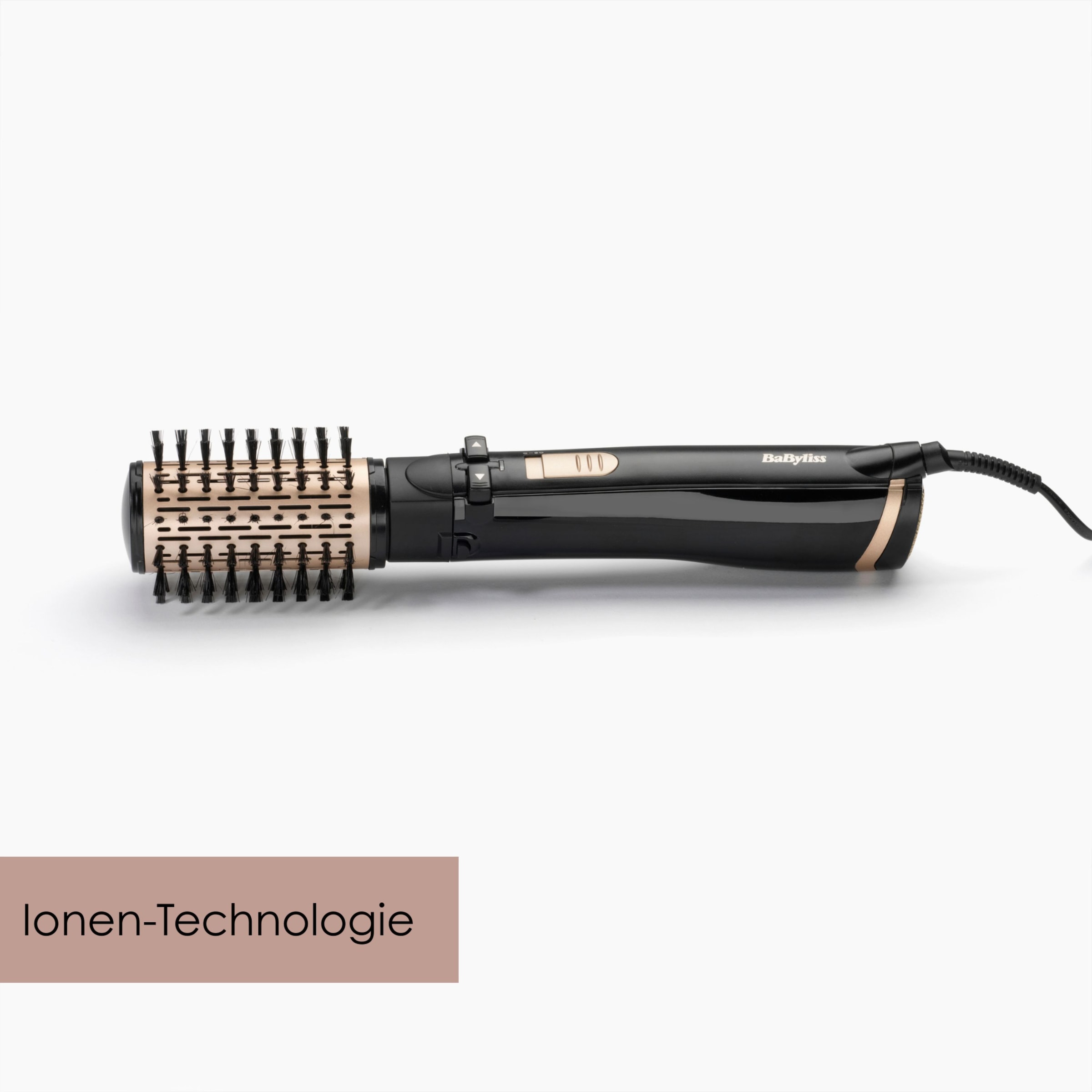BaByliss Warmluftbürste »BaByliss Big Hair 1000 Warmluftbürste rotierend, AS962E« 2 Aufsätze Rotierender Rundbürstenföhn mit Ionen, 2 Aufsätze für Volumen, 1000 W