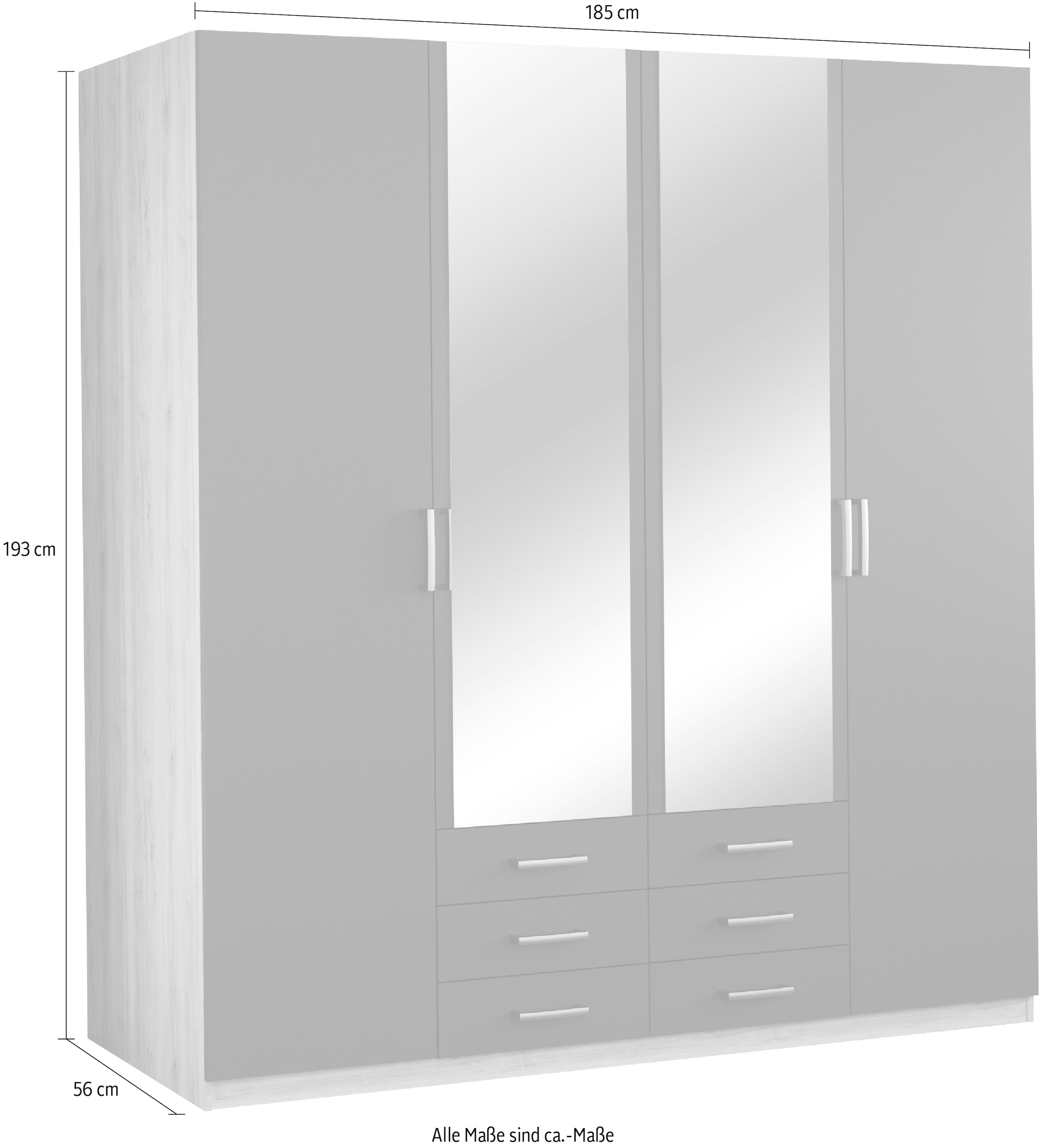 priess Kleiderschrank »Amsterdam«, mit oder ohne LED-Beleuchtung