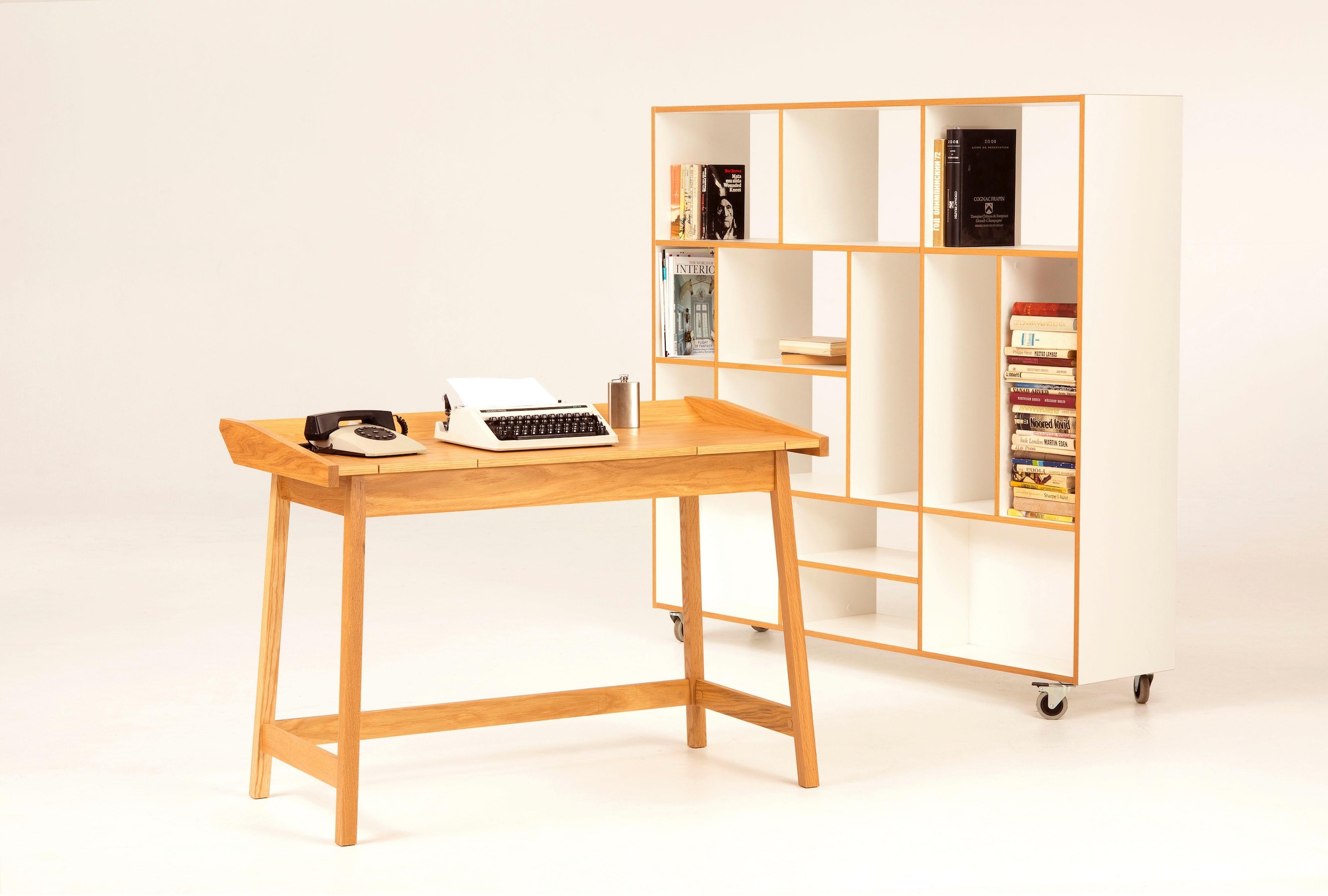 Schreibtisch »Walter«, skandinavisches Design, Holzfurnier aus Eiche