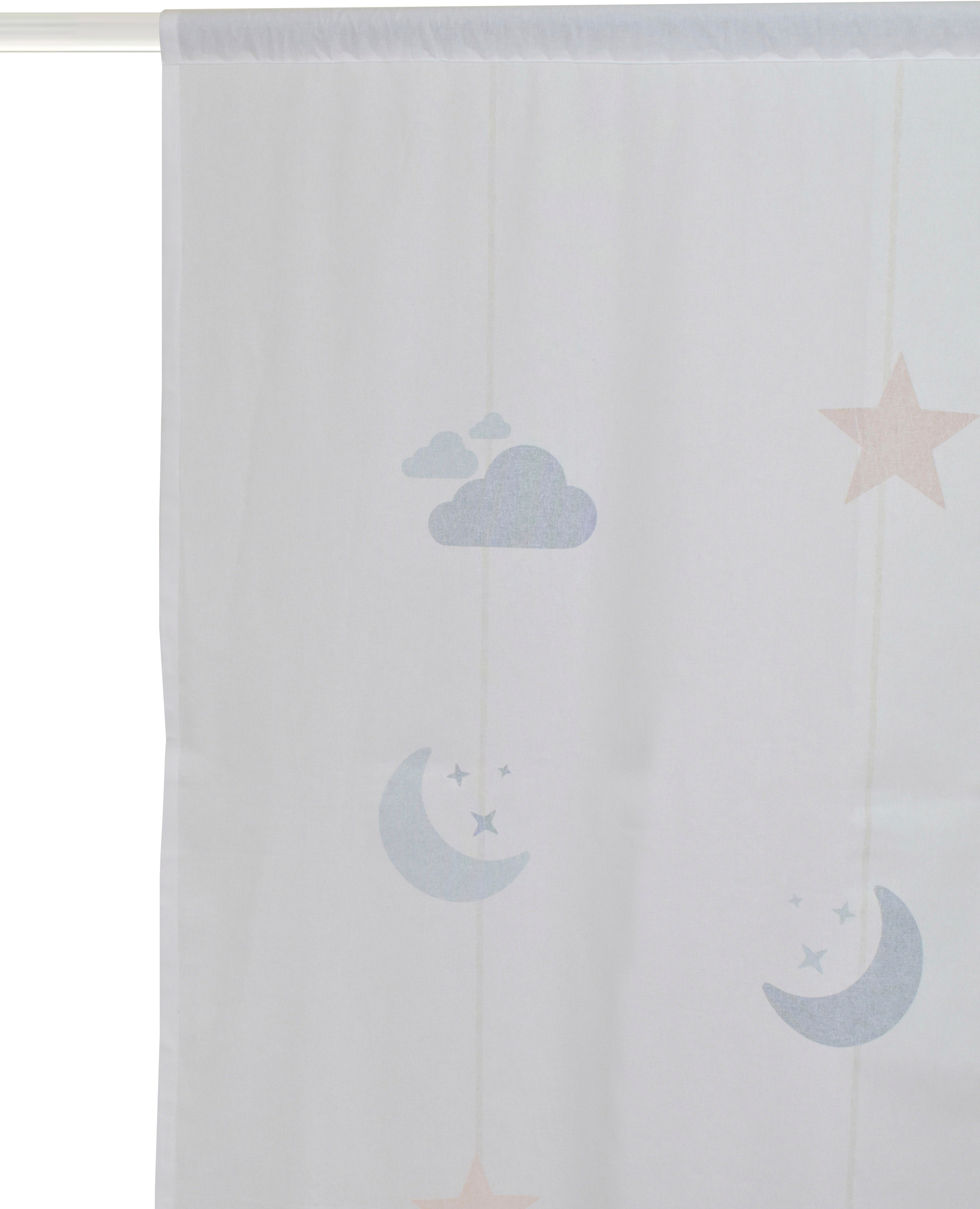 Lüttenhütt Gardine »Romy«, (1 Shop OTTO im St.), mit Wolken Online & Mond, einseitig Kindergardine Sternen bedruckt