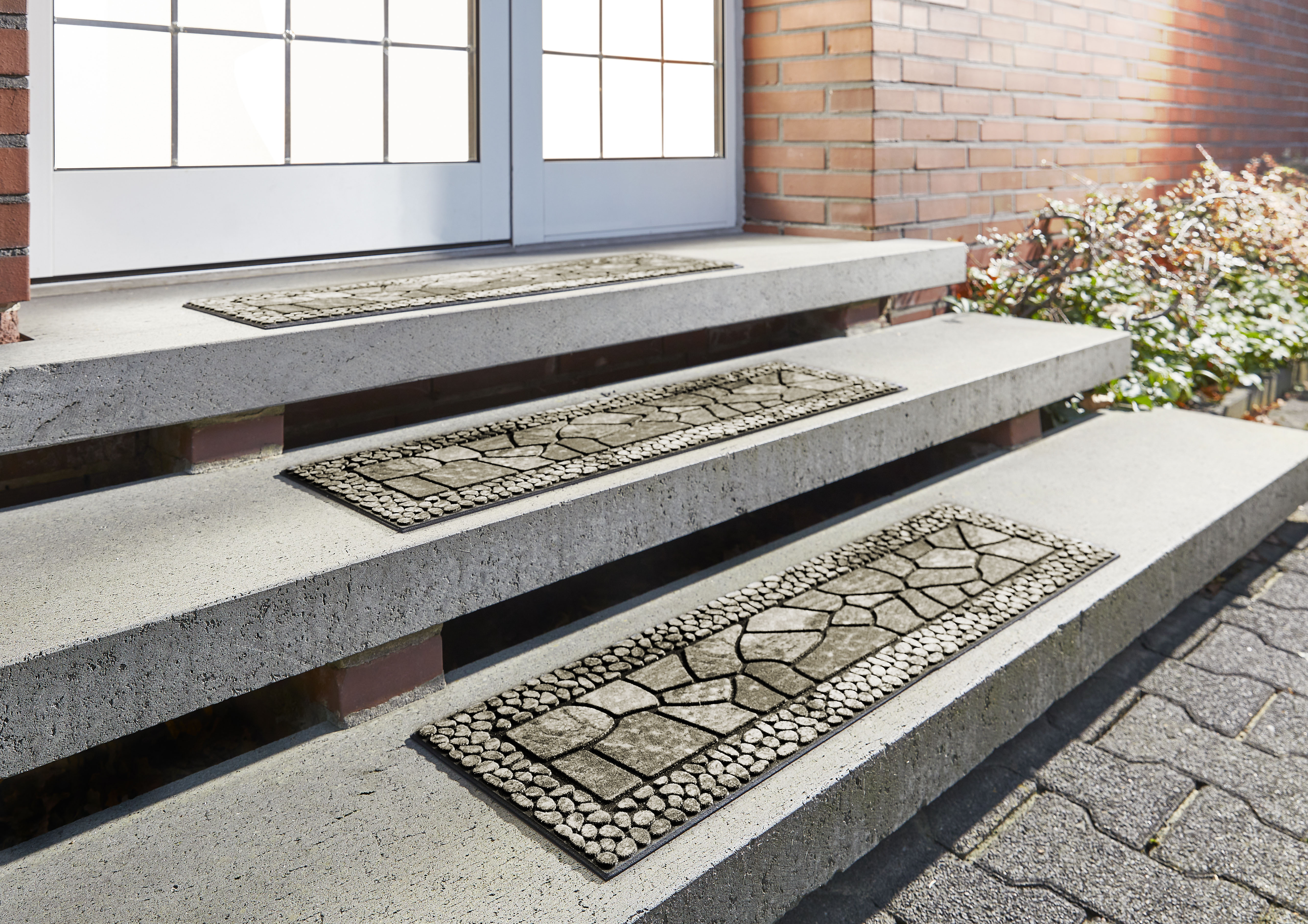 Stufenmatte »Outdoor«, rechteckig, Outdoor-Stufenmatten, Stein Motiv, Gartenbereich,...