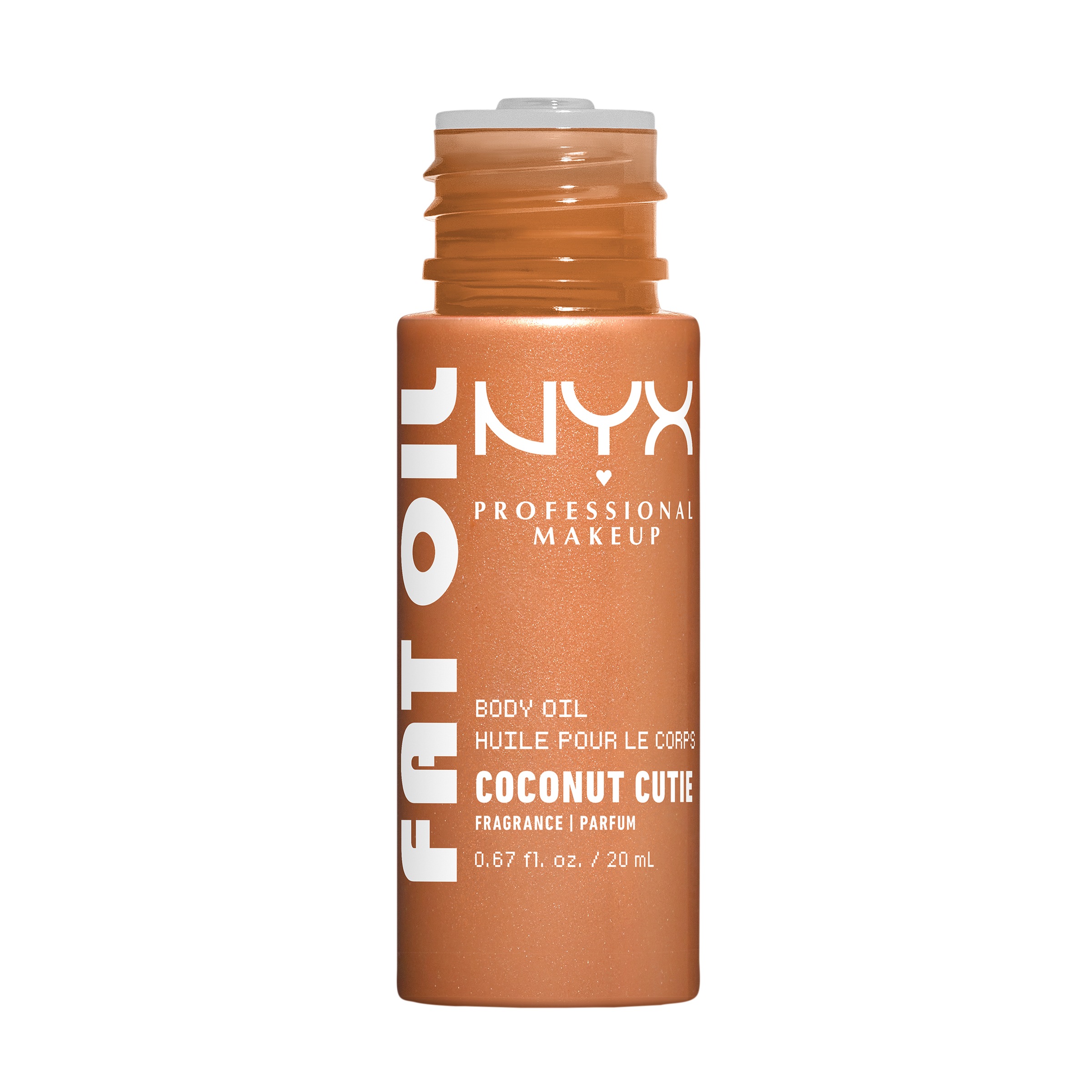 NYX PROFESSIONAL MAKEUP Körperöl »FAT OIL BODY OIL COCONUT CUTIE« für strahlenden Glow am Körper, duftet nach Kokosnuss