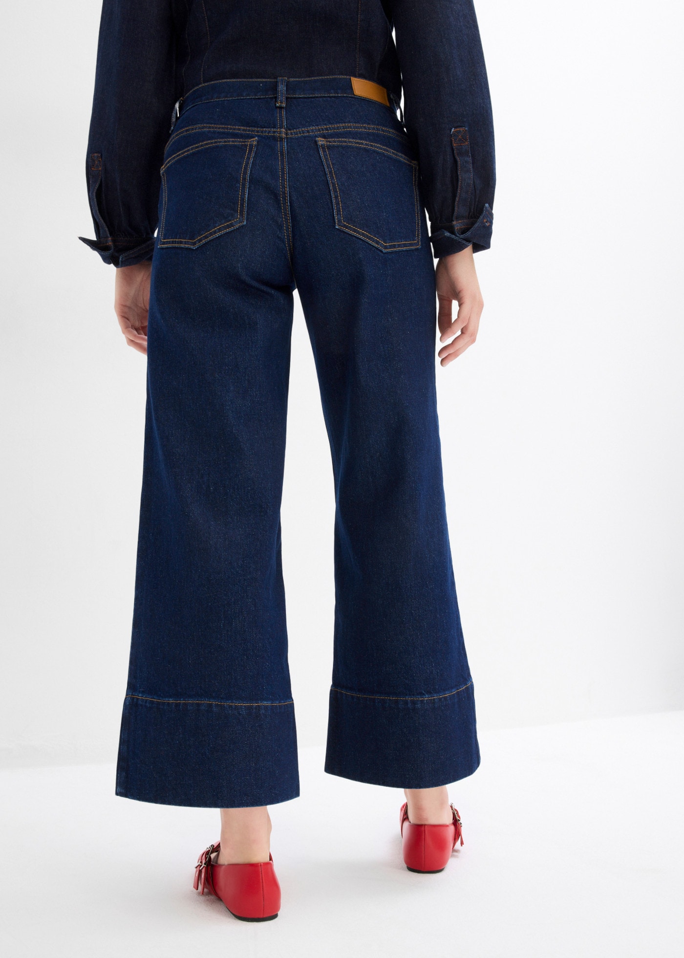 bonprix 7/8-Jeans lockere Passform, verkürztes Bein, mit Elasthan-Anteil, aus Baumwolle