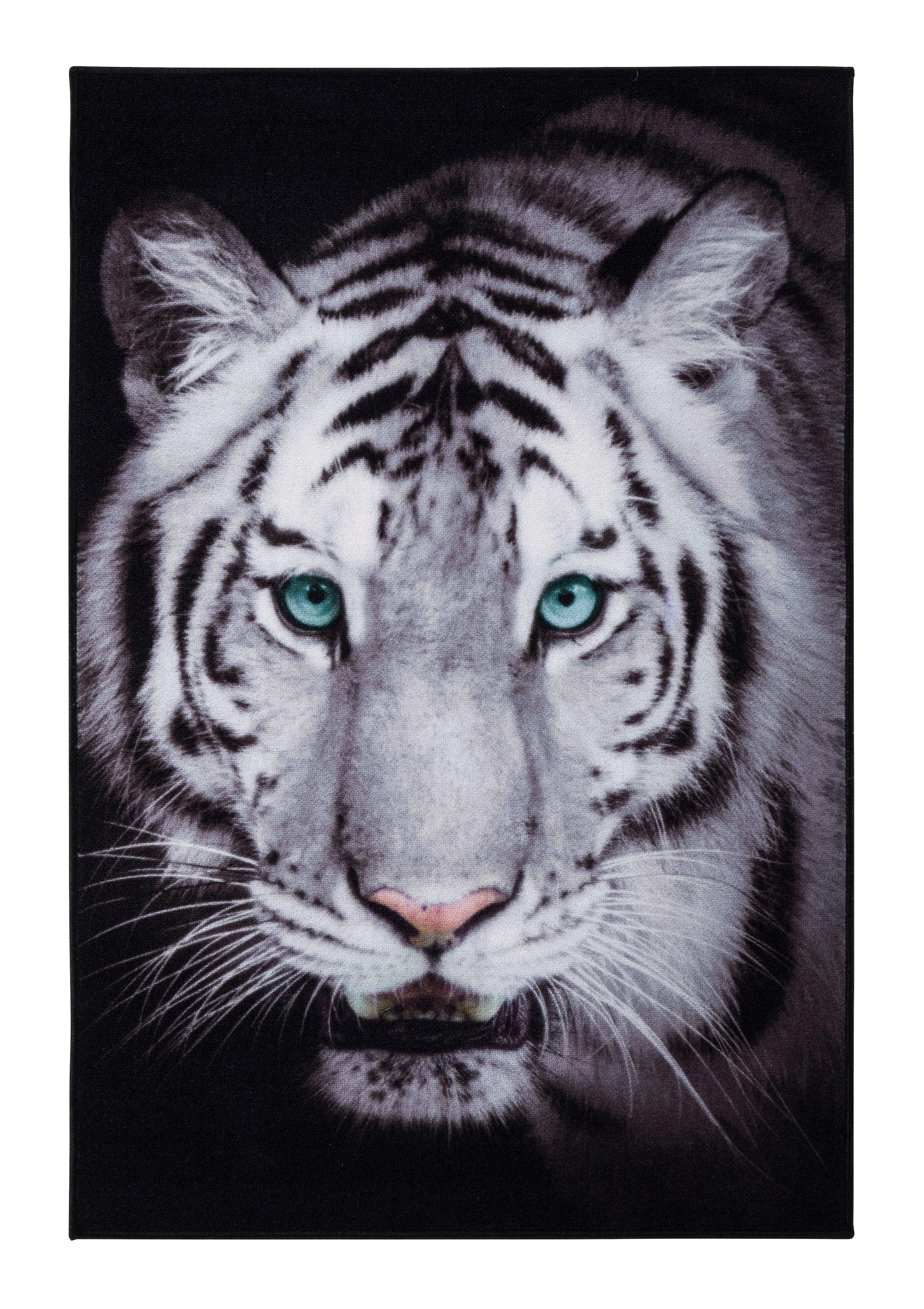 Andiamo Teppich »Weißer Tiger«, rechteckig, 4 mm Höhe, Wohnzimmer