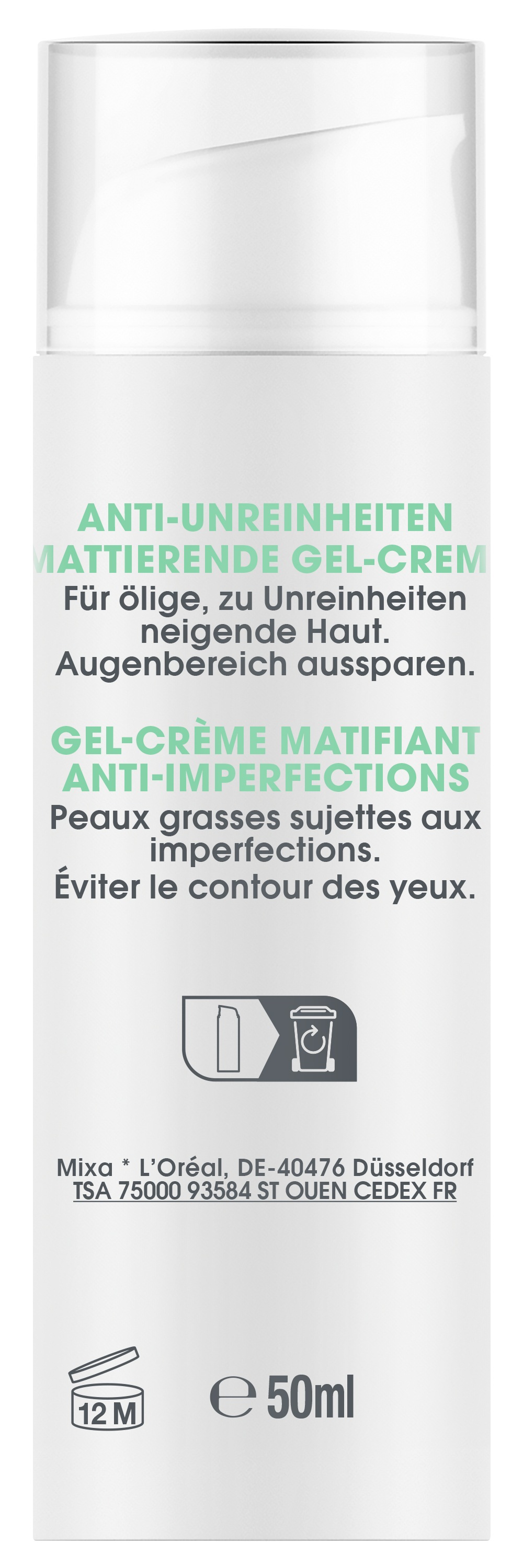Mixa Gesichtspflege »Mixa Anti-Unreinheiten Gel-Creme«, mit hoher Wirksamkeit