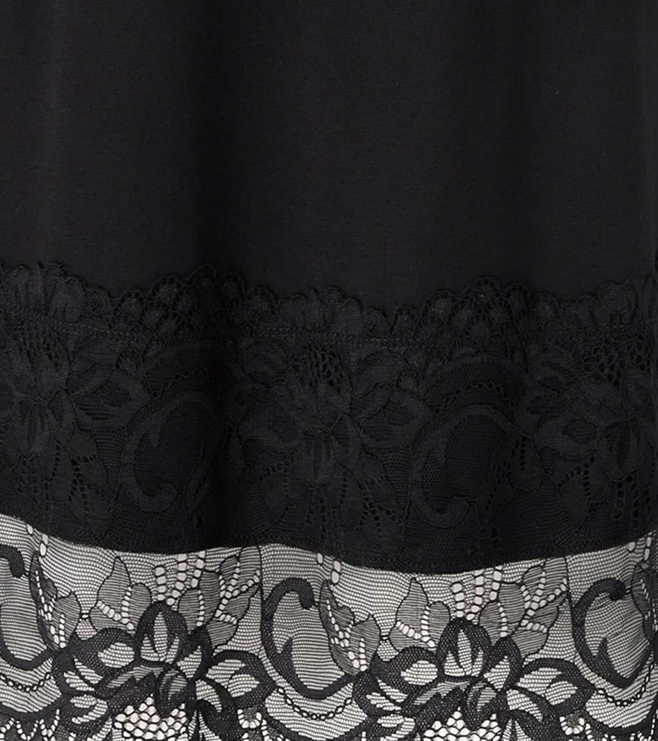 Aniston PLUS Spitzenshirt mit Trendige Spitze am Saum - NEUE KOLLEKTION