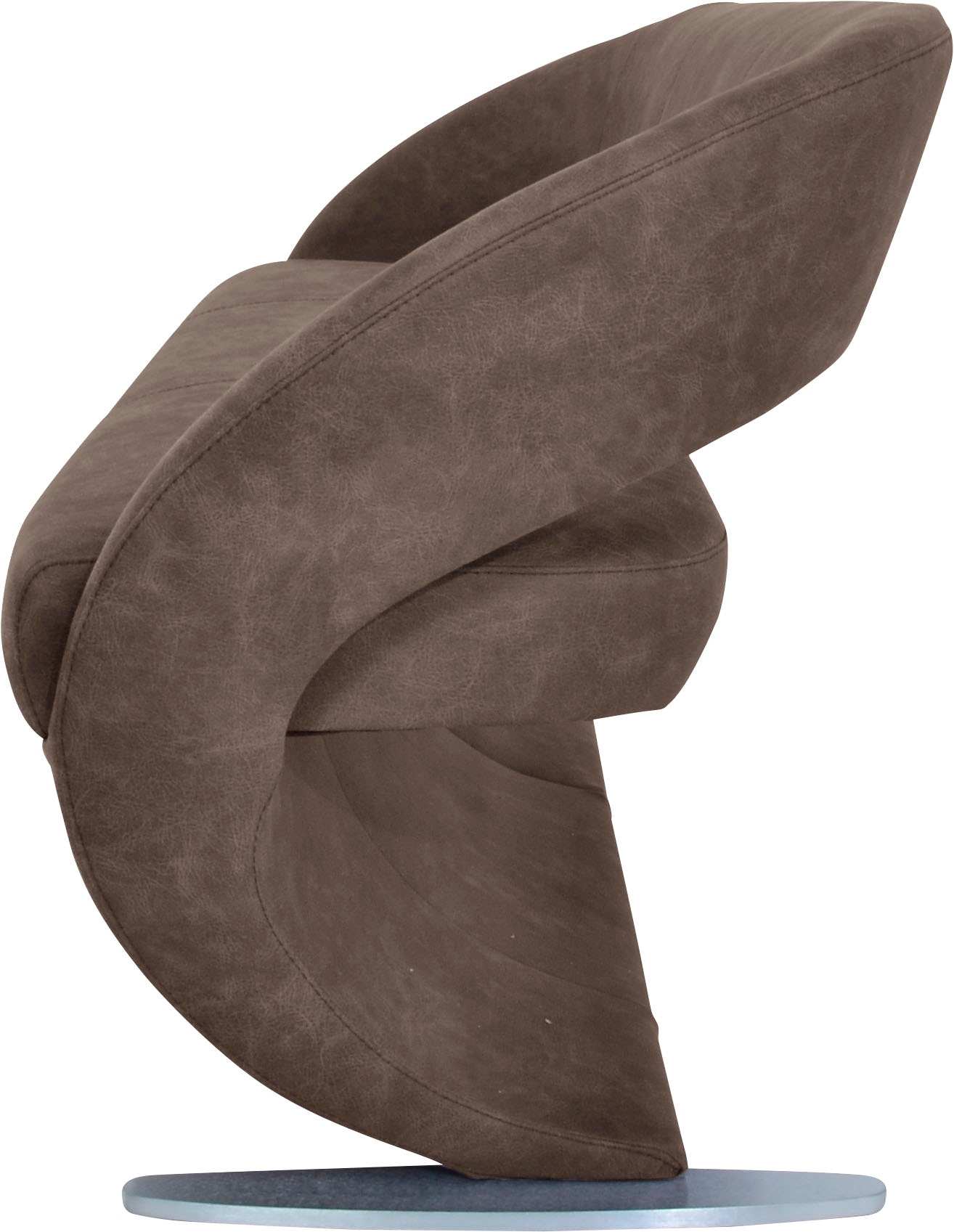 K+W Komfort & Wohnen Polsterbank »Wave« in geschwungener Optik mit Metallkufe