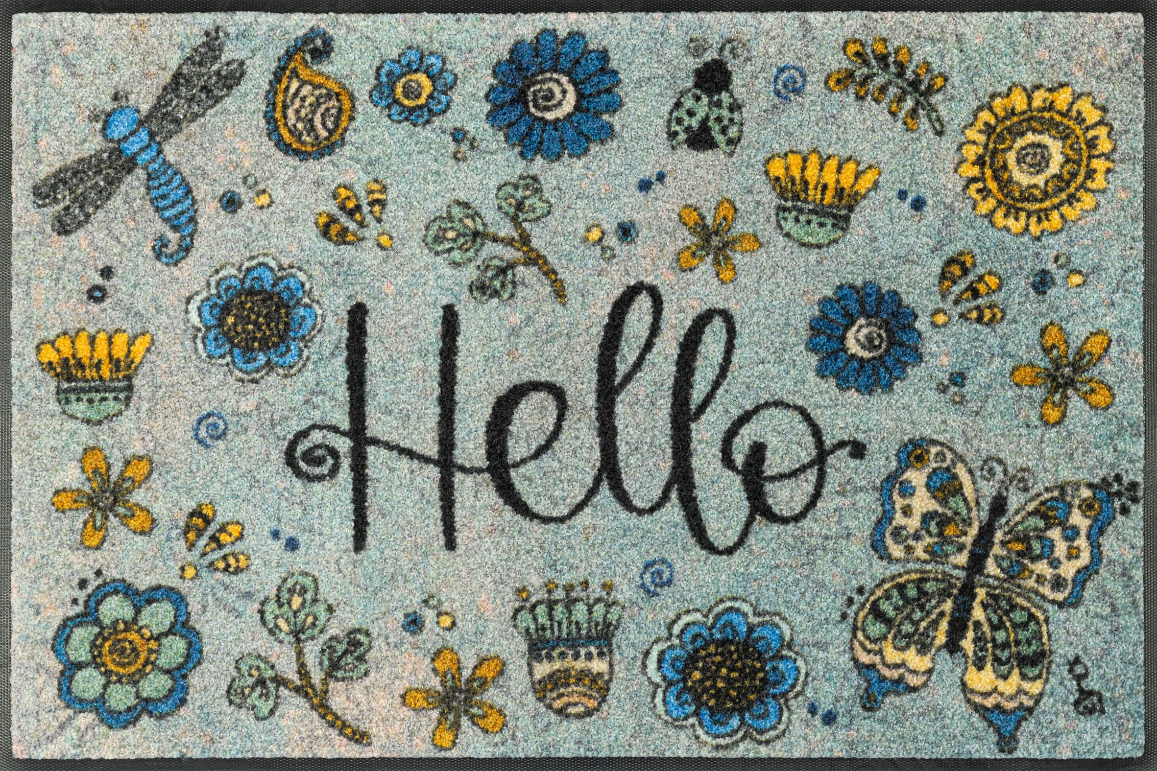 Fußmatte »Hello Flowers«, rechteckig