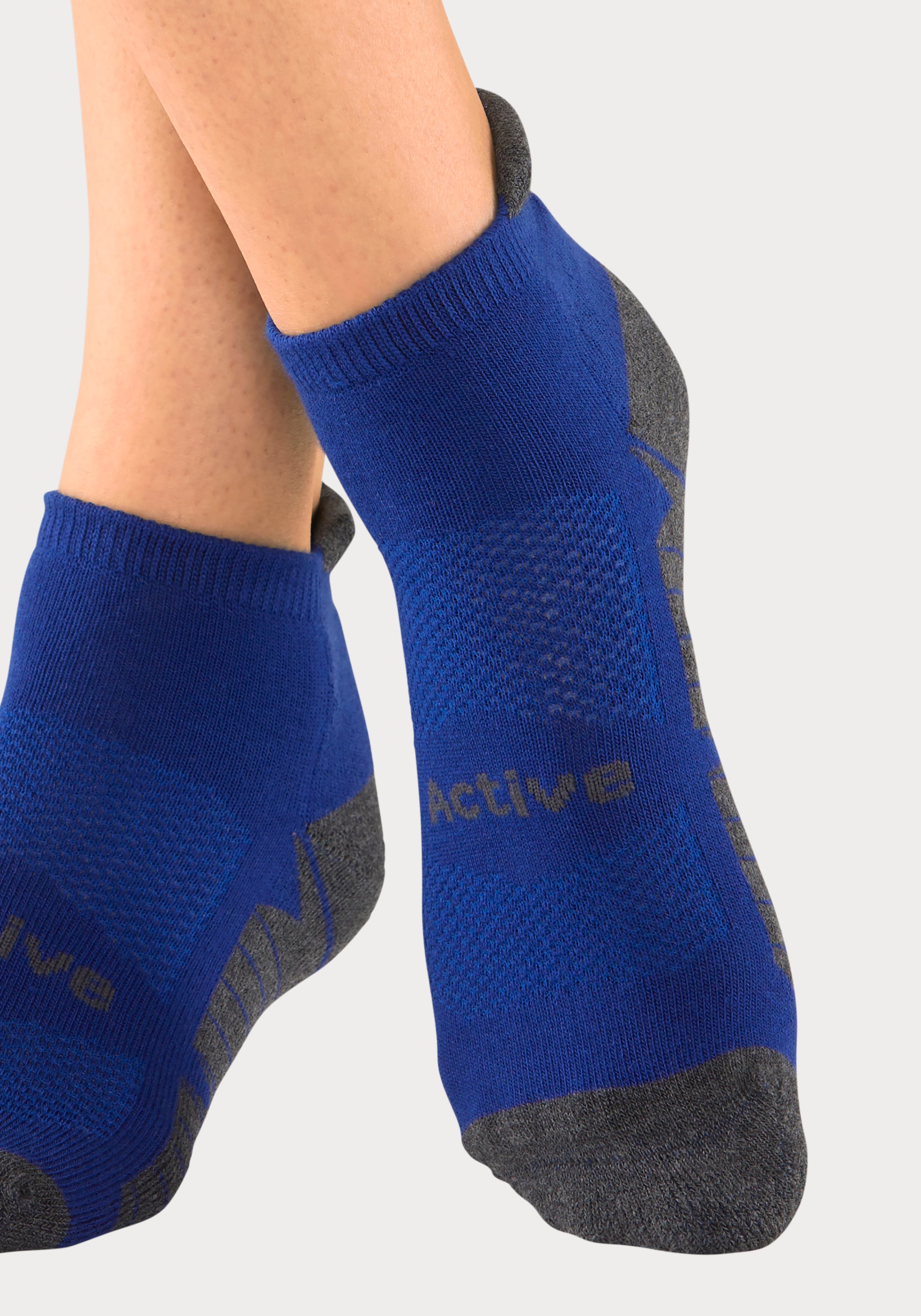 LASCANA ACTIVE Sneakersocken, (Packung, 6 Paar), mit weicher Frotteesohle