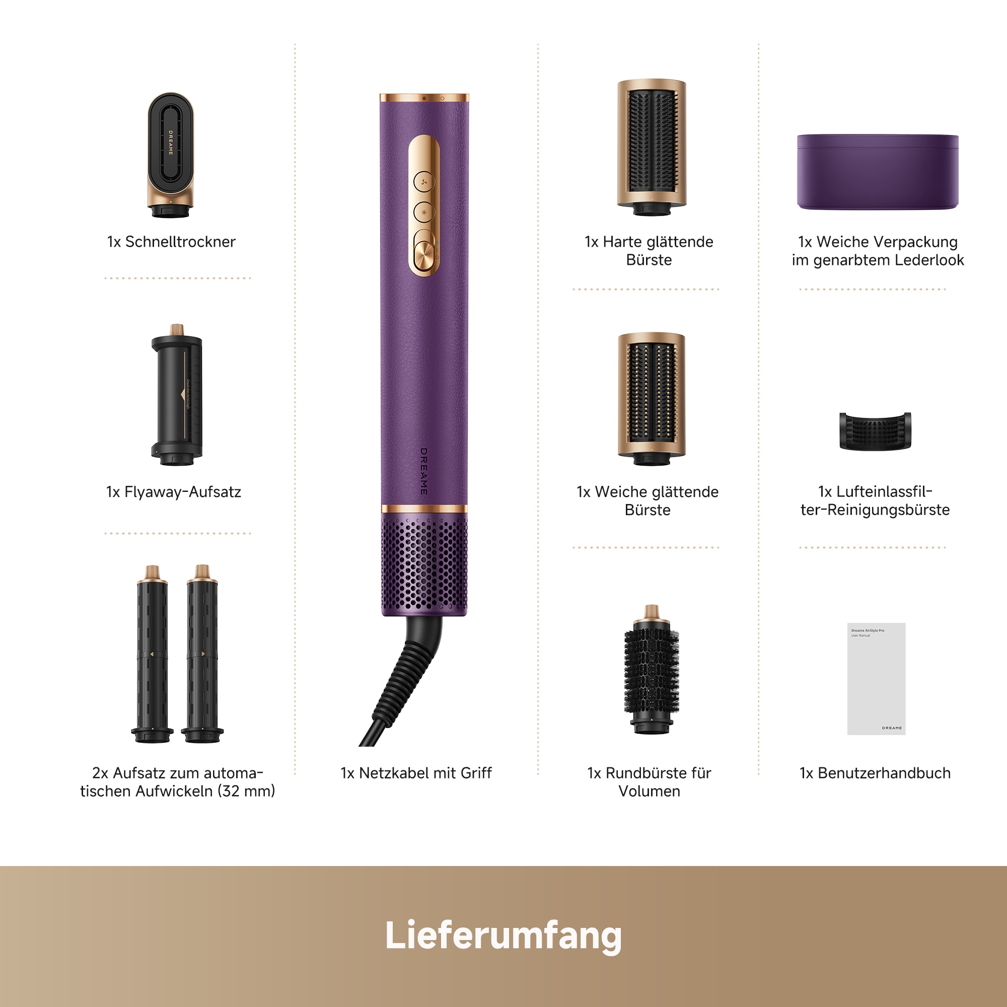 Dreame Multihaarstyler »AirStyle Pro« 7 Aufsätze