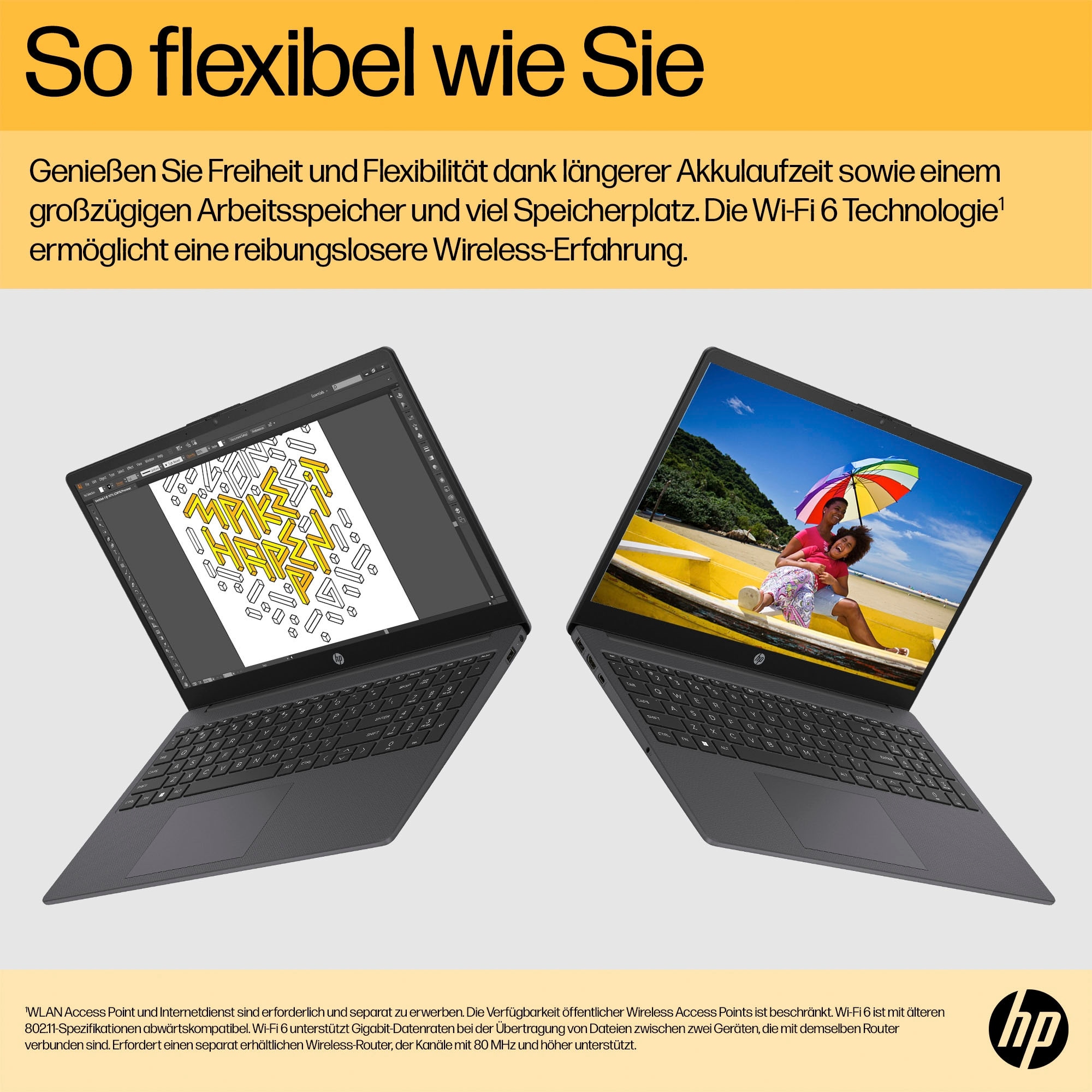 HP Notebook »15-fc1253ng« 39,6 cm / 15,6 ″ AMD Ryzen 5 Radeon Graphics 1.000 GB SSD