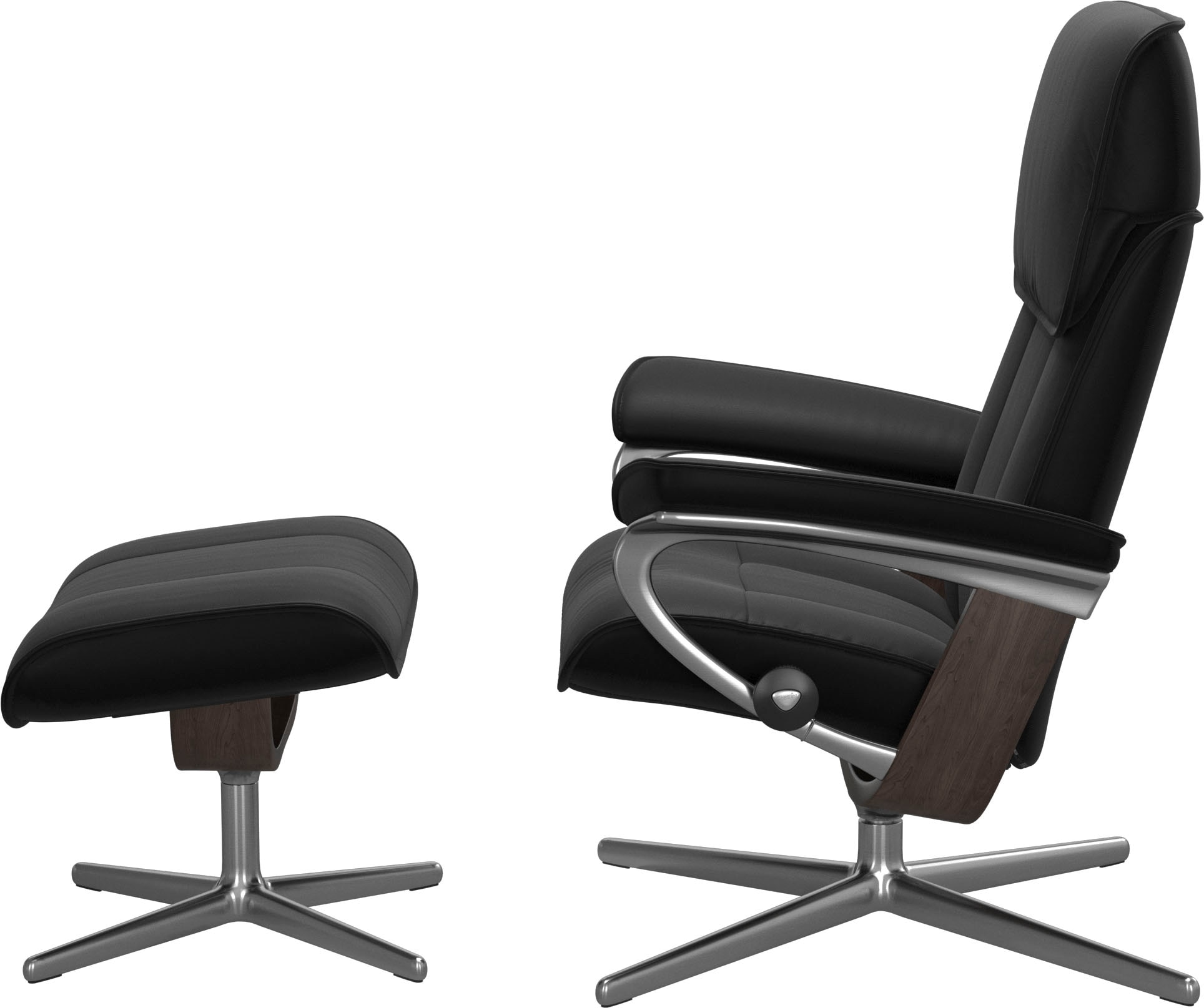 Stressless® Fußhocker »Admiral«, mit Cross Base, Größe M & L, Holzakzent Wenge