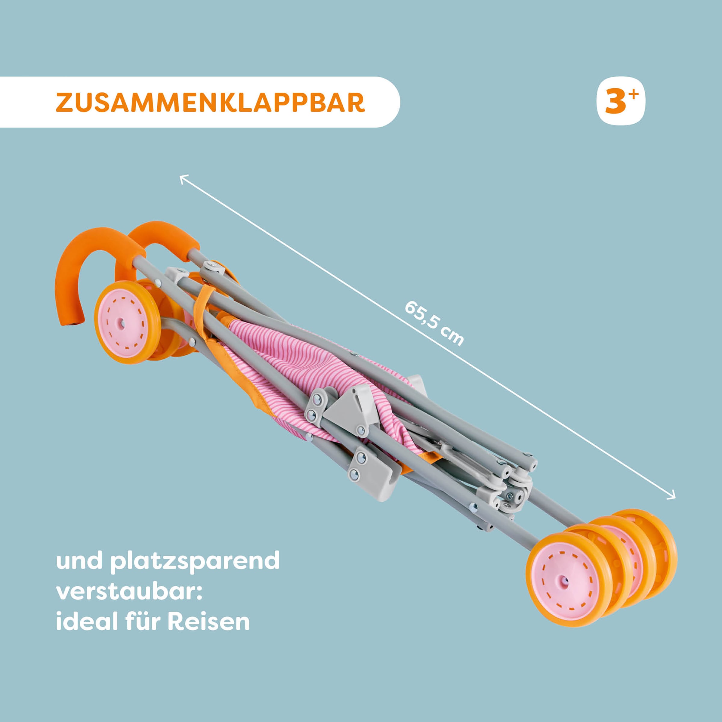 Haba Puppenbuggy »Regenbogen, rosa«