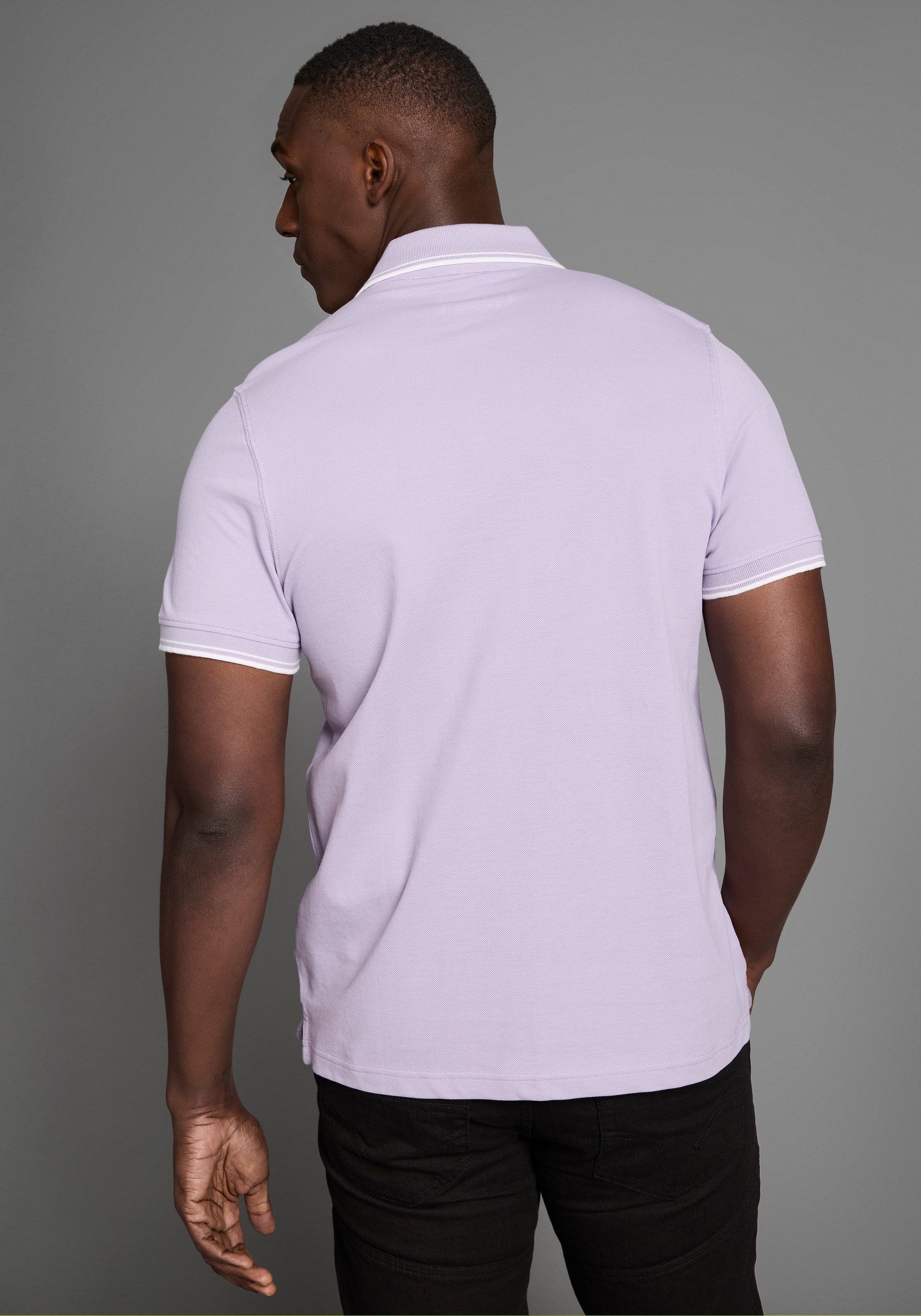 DELMAO Poloshirt, Kurzarm, lockere Passform, Polokragen, für Tennis oder Golf