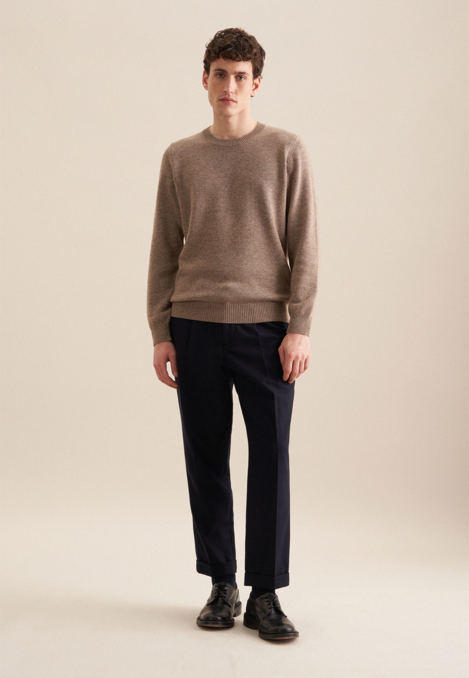 seidensticker Strickpullover »Regular«, Langarm Rundhals Uni