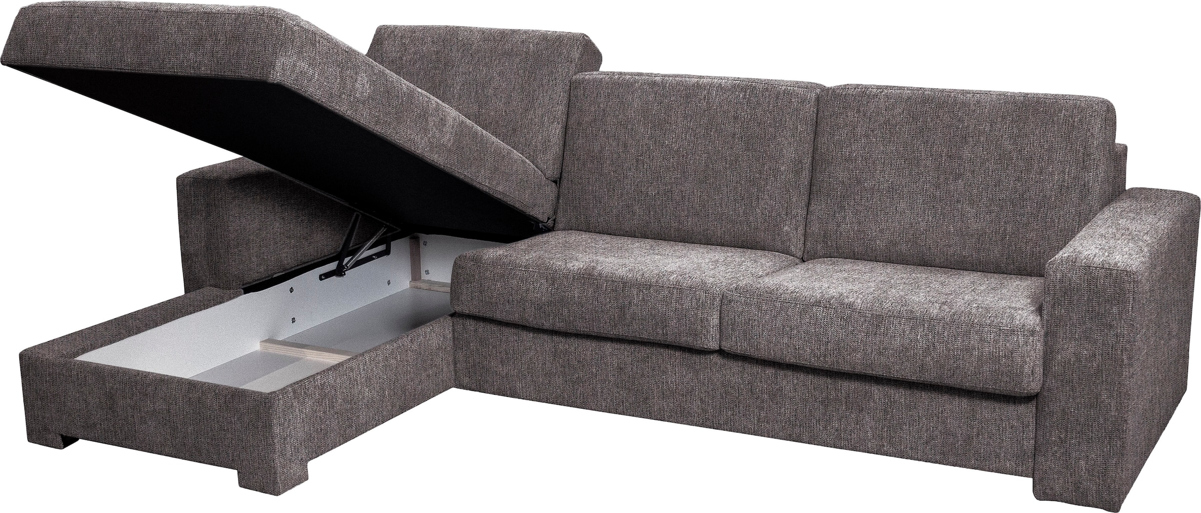 Home affaire Ecksofa Roma "L" Dauerschlaffunktion, mit Unterfederung, Matratzenhöhe 14cm, Liegemaße ca 163x198 cm, L-Form
