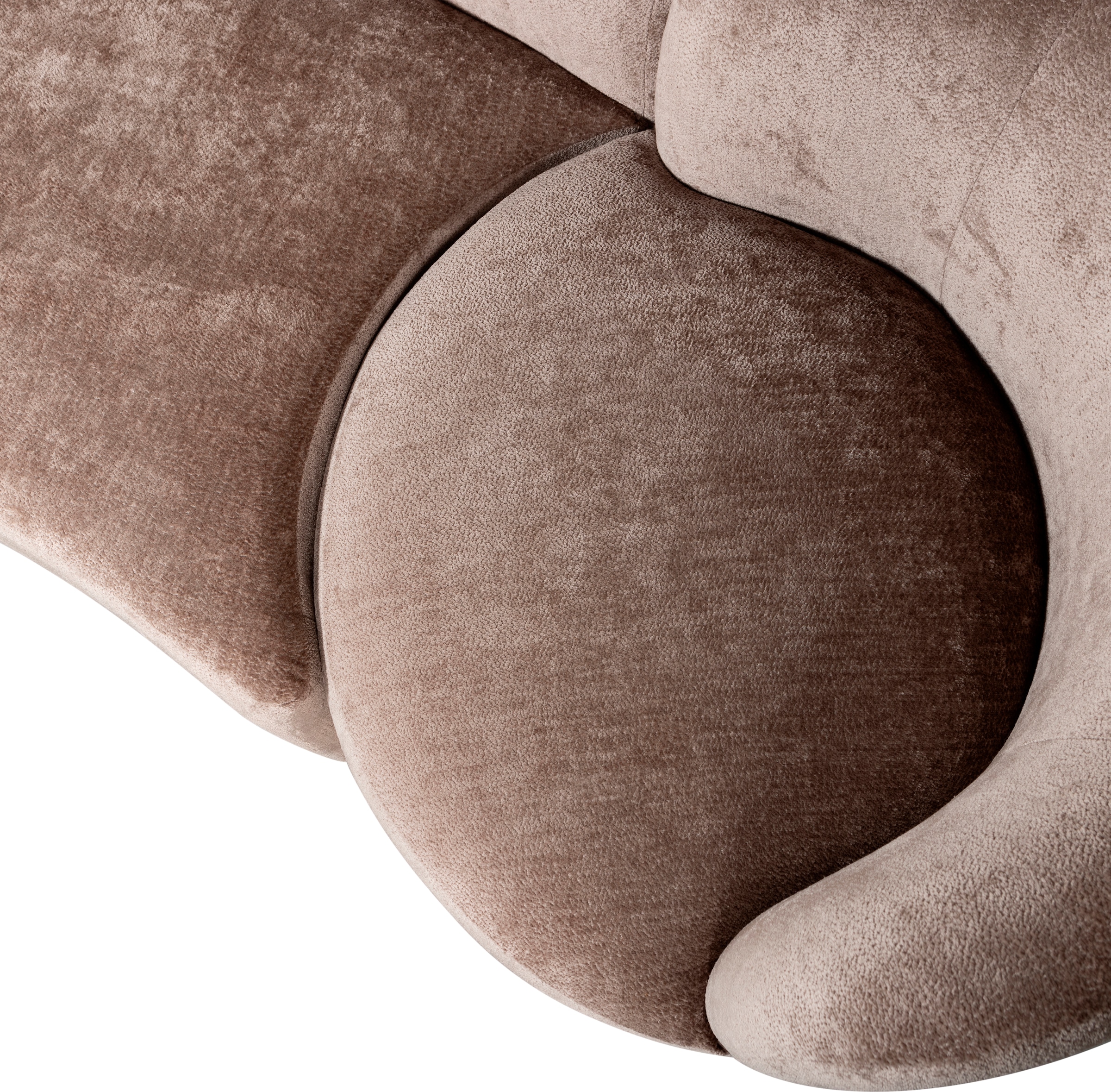 WOOOD Loungesofa »Combi-Popular: Bank + Sessel«, mit grobem Chenille gefüttert, Breite 370 cm