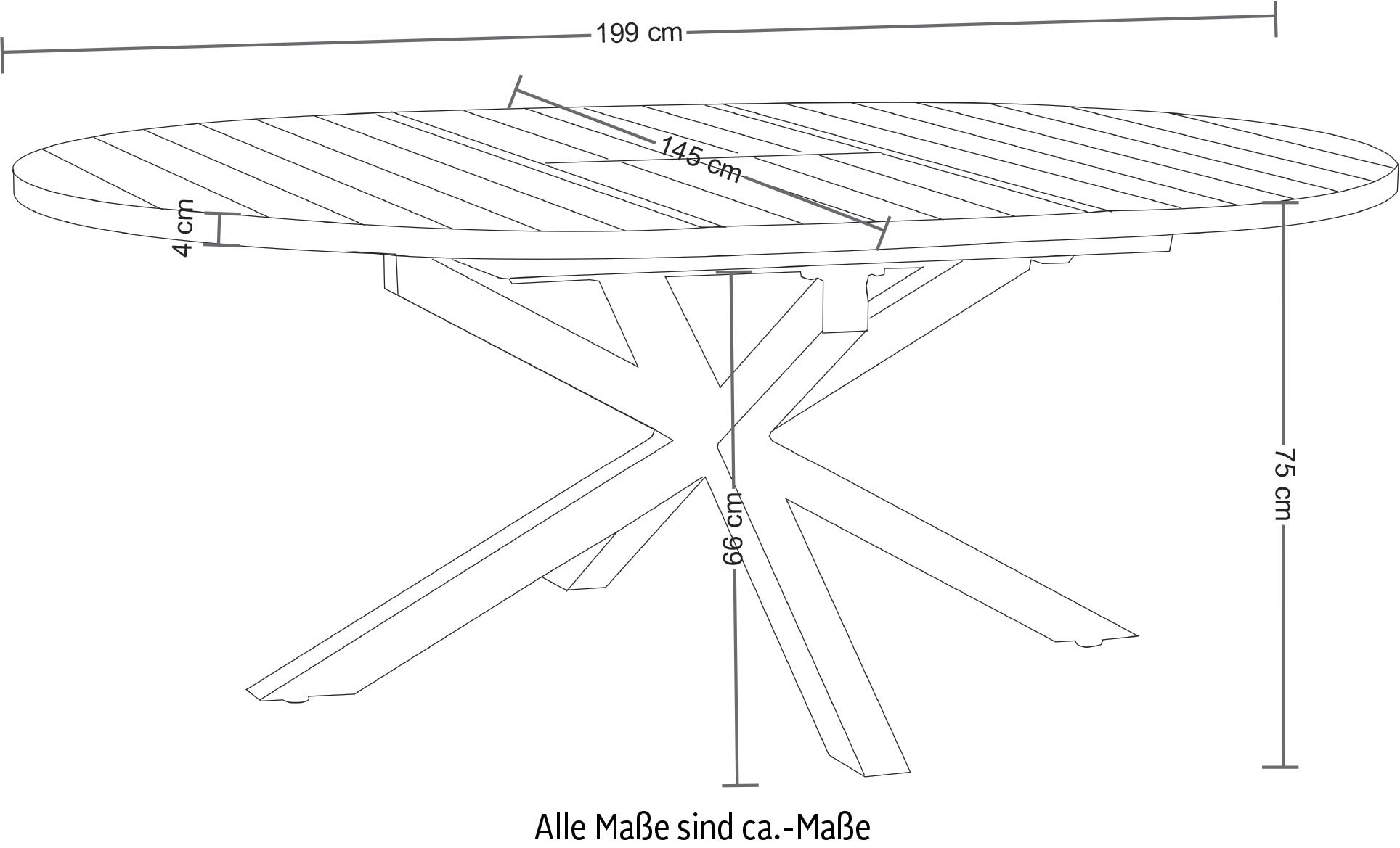 Destiny Garten-Essgruppe »GARDA ARONA« 9 Stk. tlg. 4 Hochlehner inkl. Auflagen, 1 Ausziehtisch 145/199x75 cm