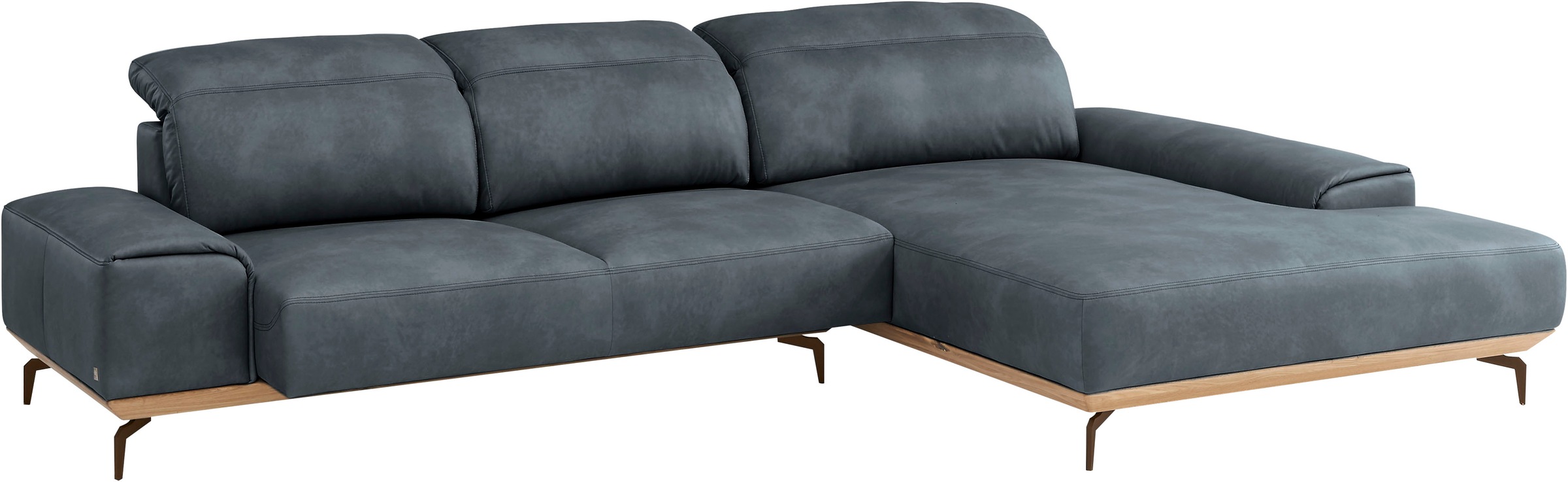 Musterring Wohnlandschaft »MR 2490«, Bronze-Fuß Sitzhöhe 46cm, wahlweise mit Funktionen, Maße 342 x 207 cm
