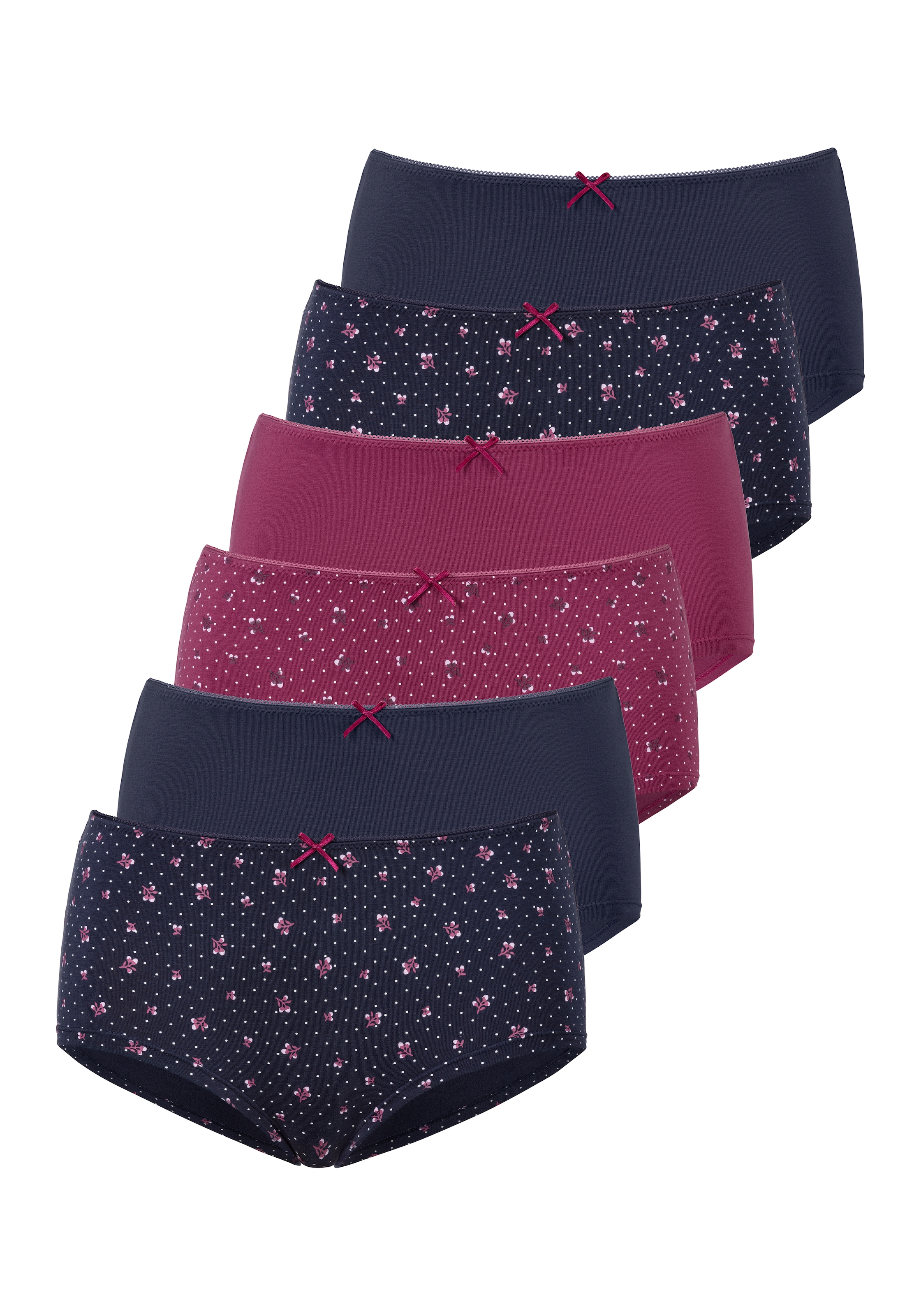 petite fleur Hipster, (6er-Pack), aus elastischer Baumwolle