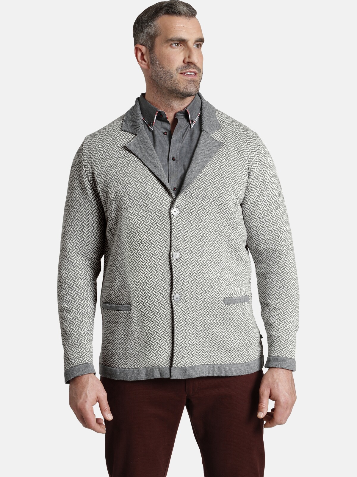 Charles Colby Strickjacke »SIR CALEB«, aus edlem Jacquard-Strick