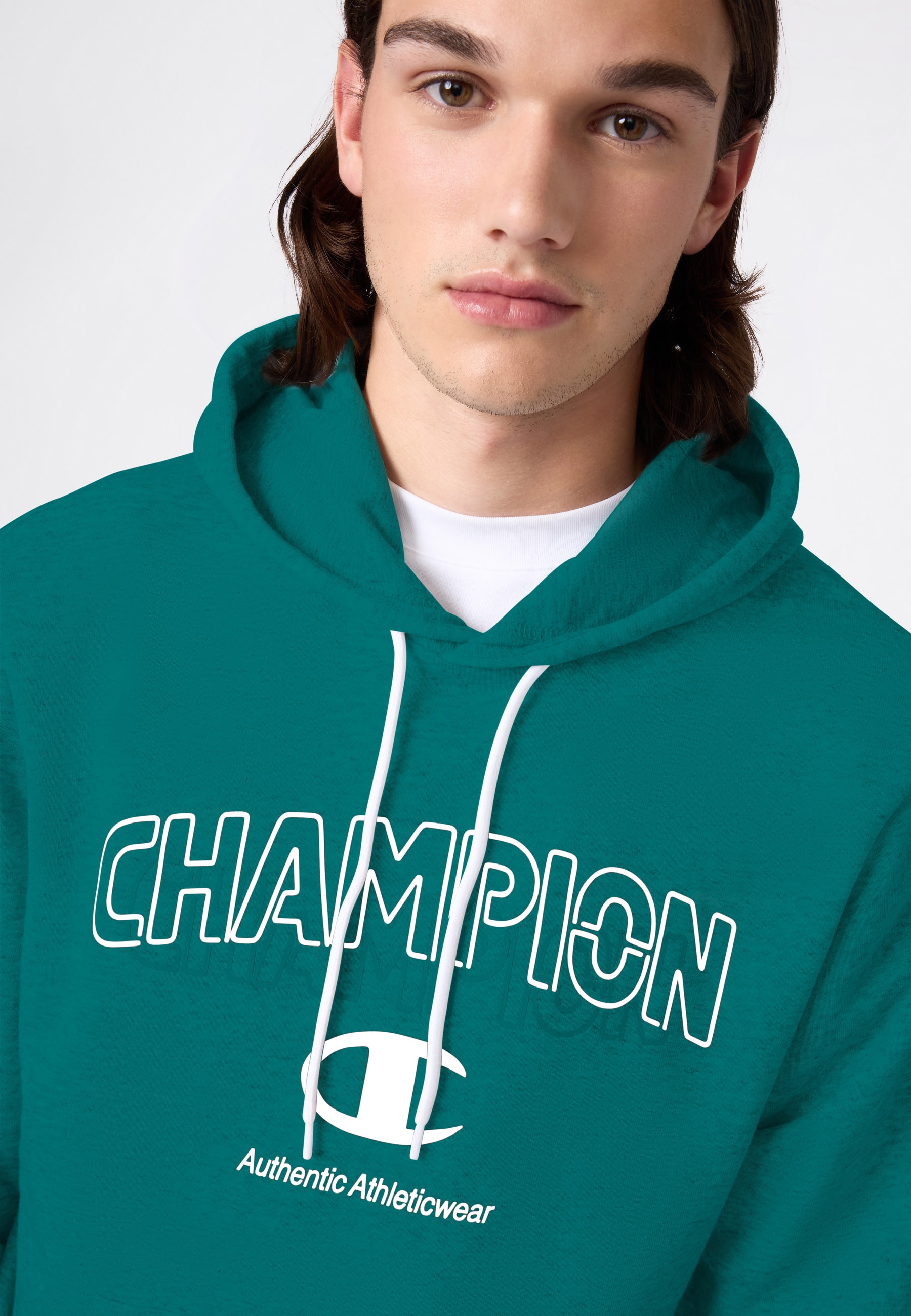 Champion Kapuzensweatshirt »Graphic Terry Hoodie«, 1 tlg. sportlicher Stil, für Erwachsene, Rundhalsausschnitt
