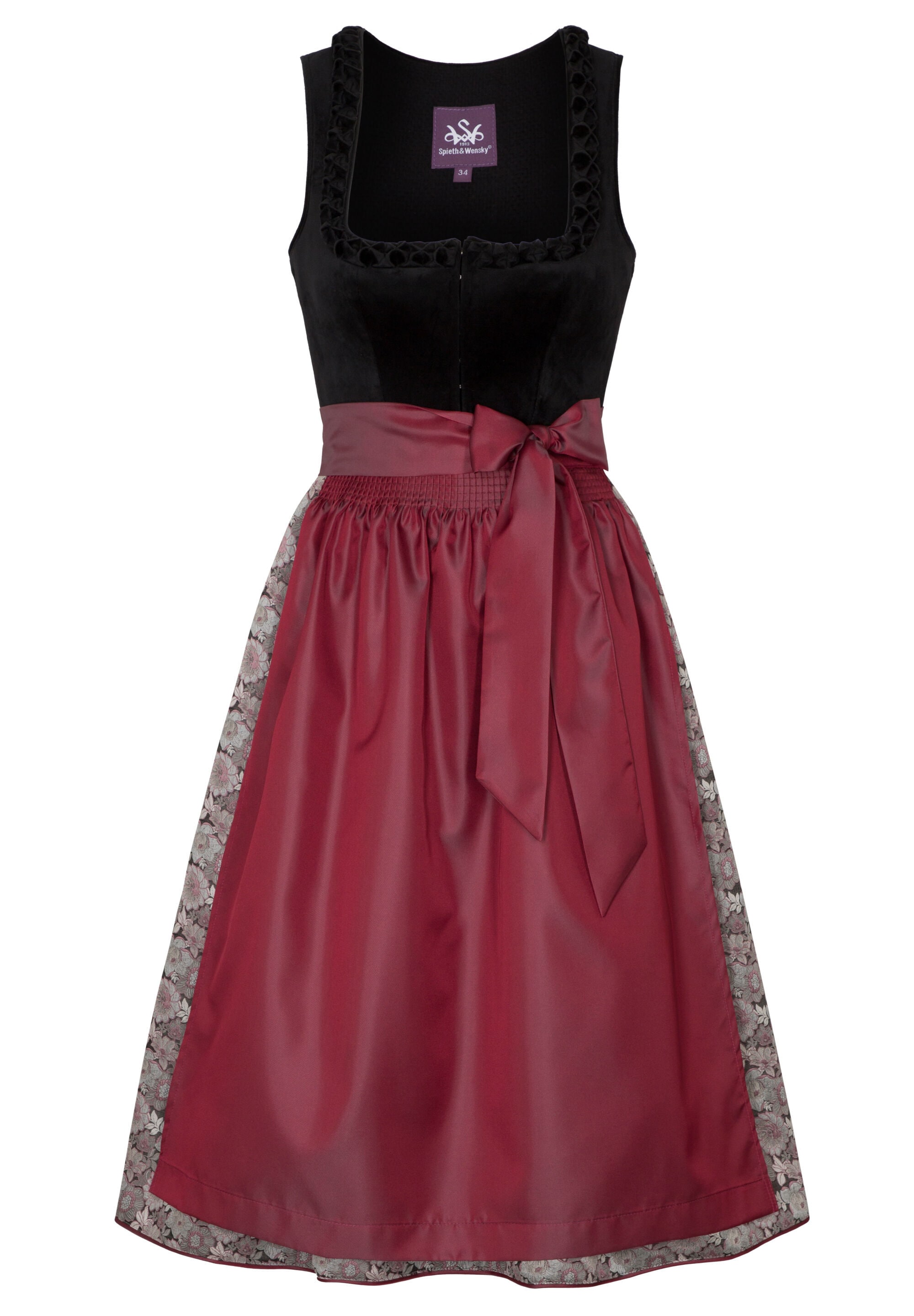 Spieth & Wensky Dirndl »Gloria« feines Samtoberteil