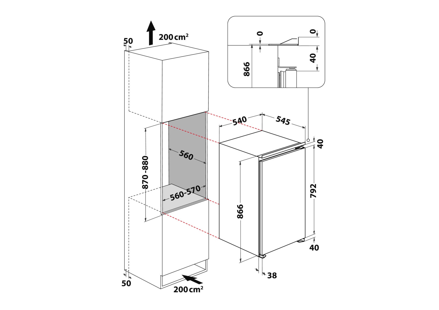 BAUKNECHT Einbaukühlschrank »BKSI 9GF2«
