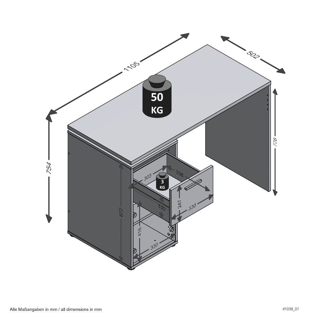 FMD Schreibtisch »Elias 10«