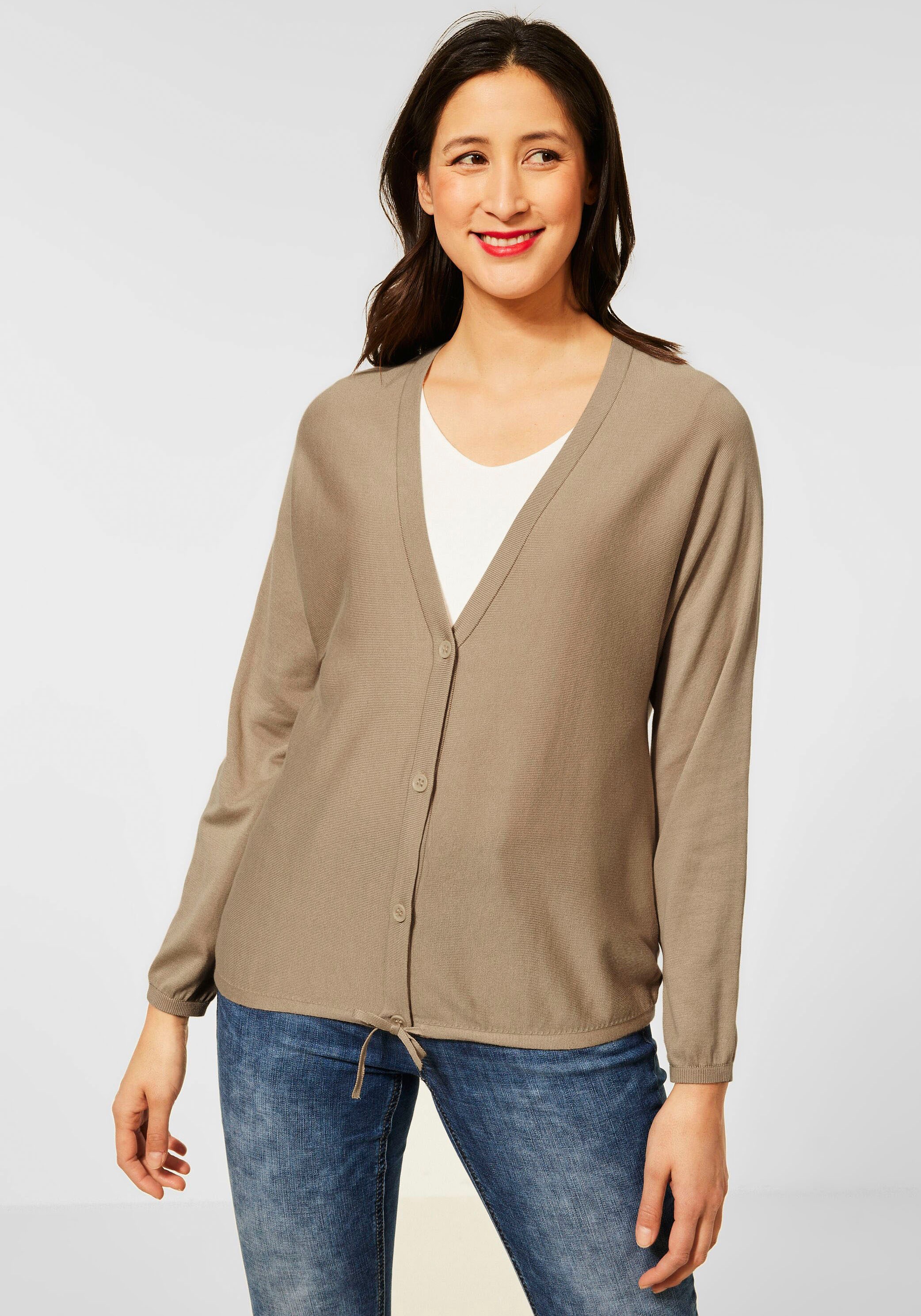STREET ONE Longstrickjacke, mit durchgehender Knopfleiste