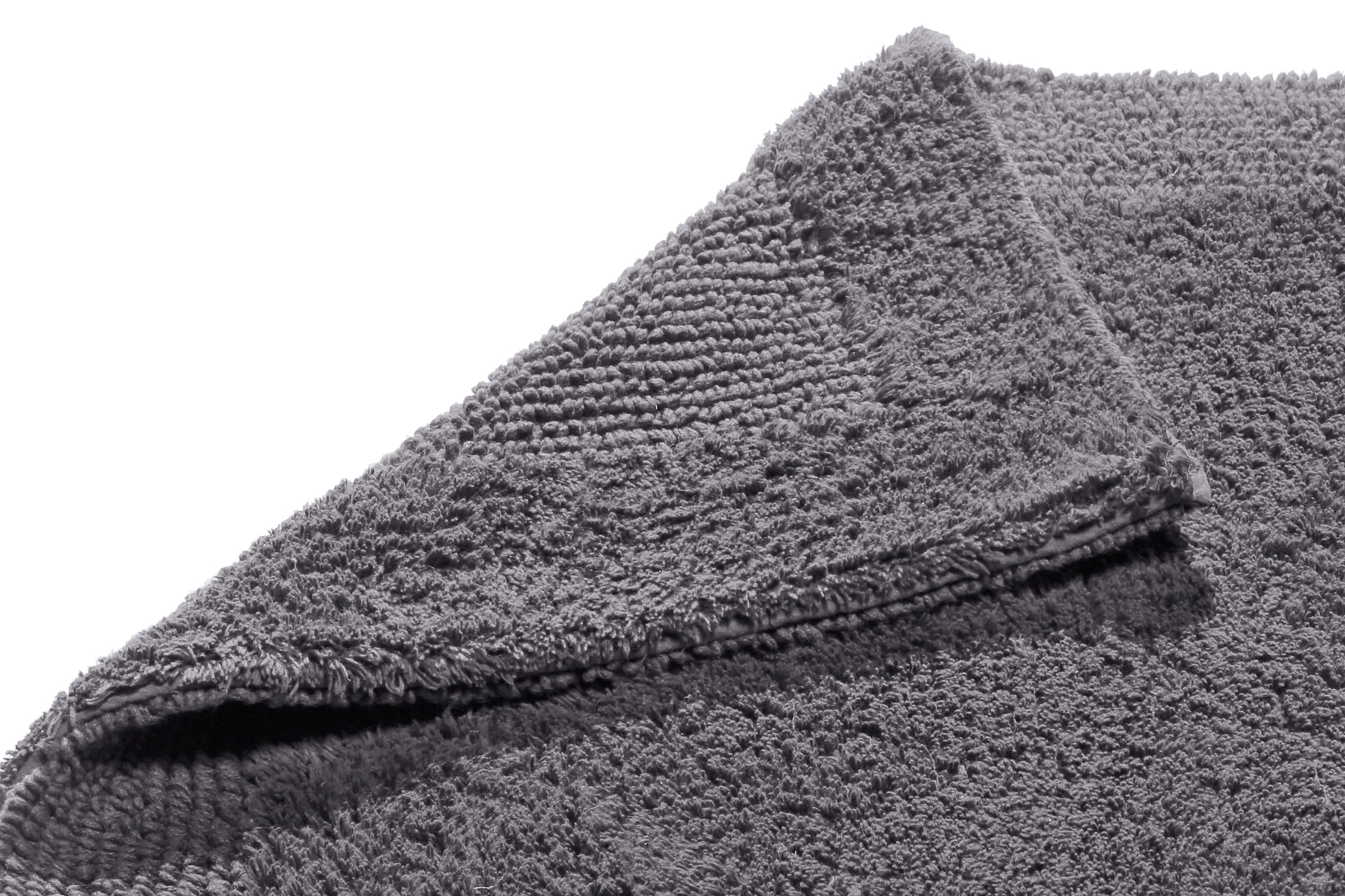 my home Badematte »Kapra, Badvorleger, Badezimmer Teppich«, beidseitig nutzbar-fußbodenheizungsgeeignet-strapazierfähig, mit Bordüre, Badteppich, Badematte, Baumwolle