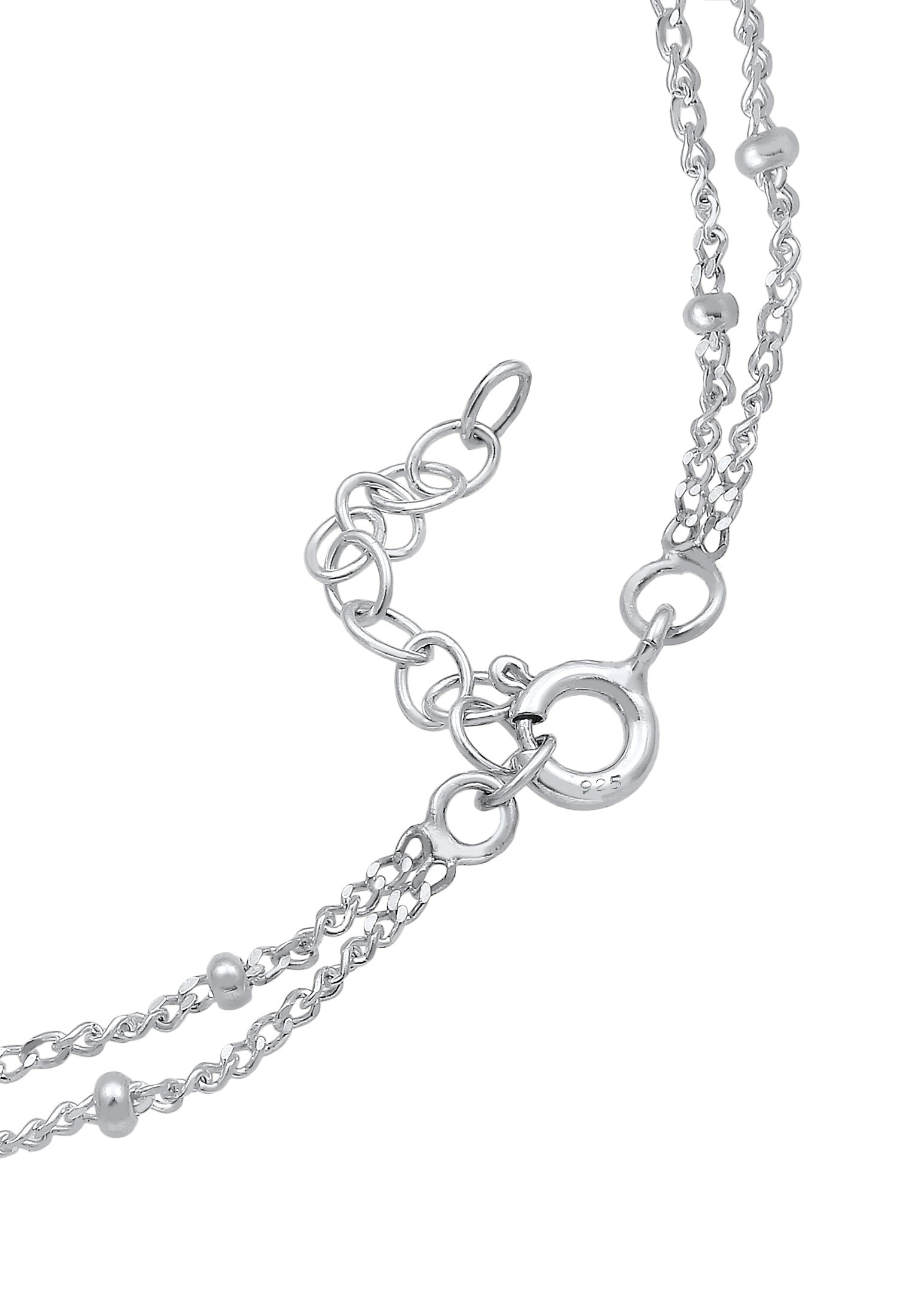 Elli Armkette »Armband Kugelkette Plättchen 925 Sterling Silber«