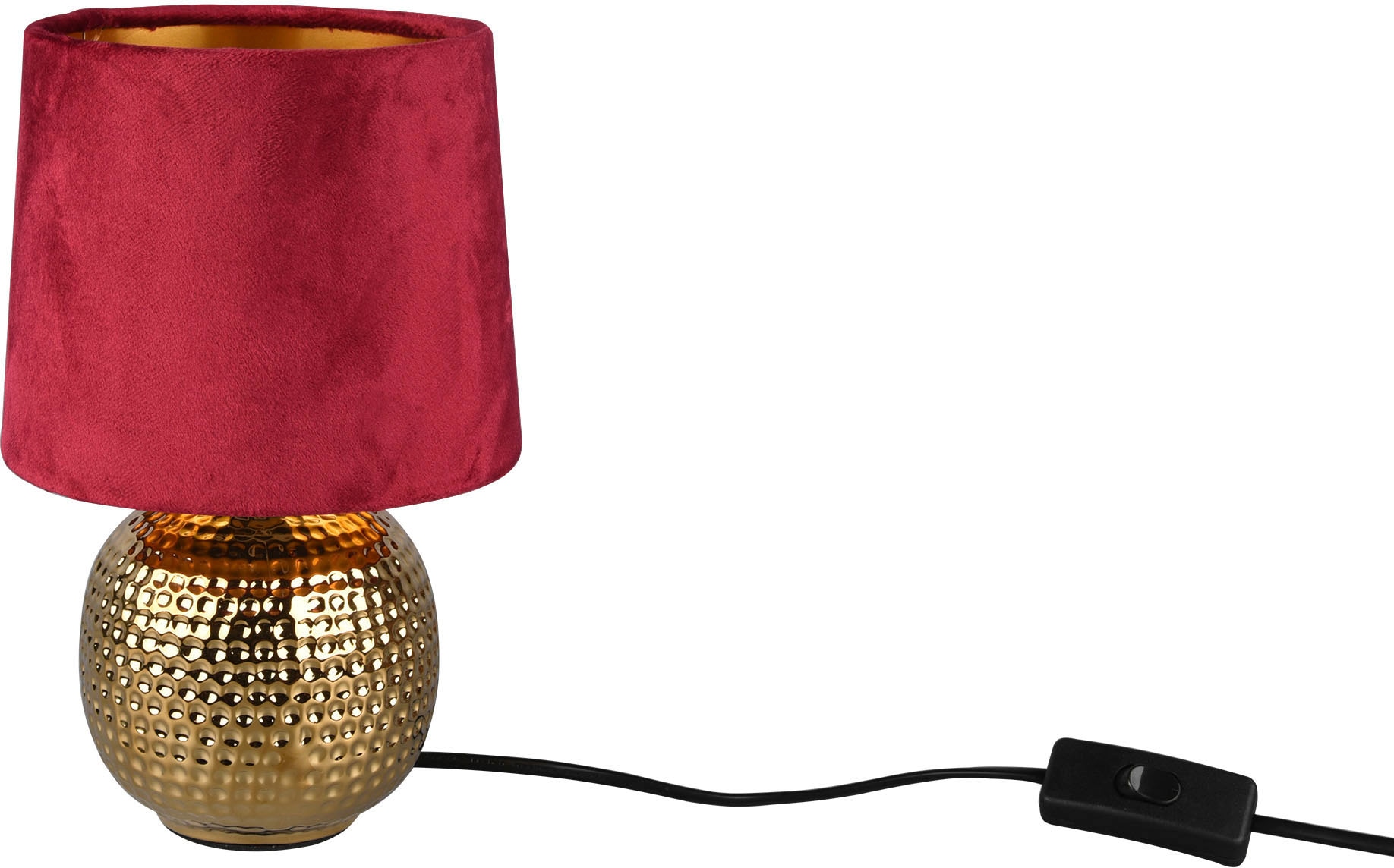 flammig-flammig, Fuß mit Keramik OTTO 1 Leuchten »Sophia«, Nachttischlampe, Online Shop TRIO im Schreibtischlampe Samtschirm