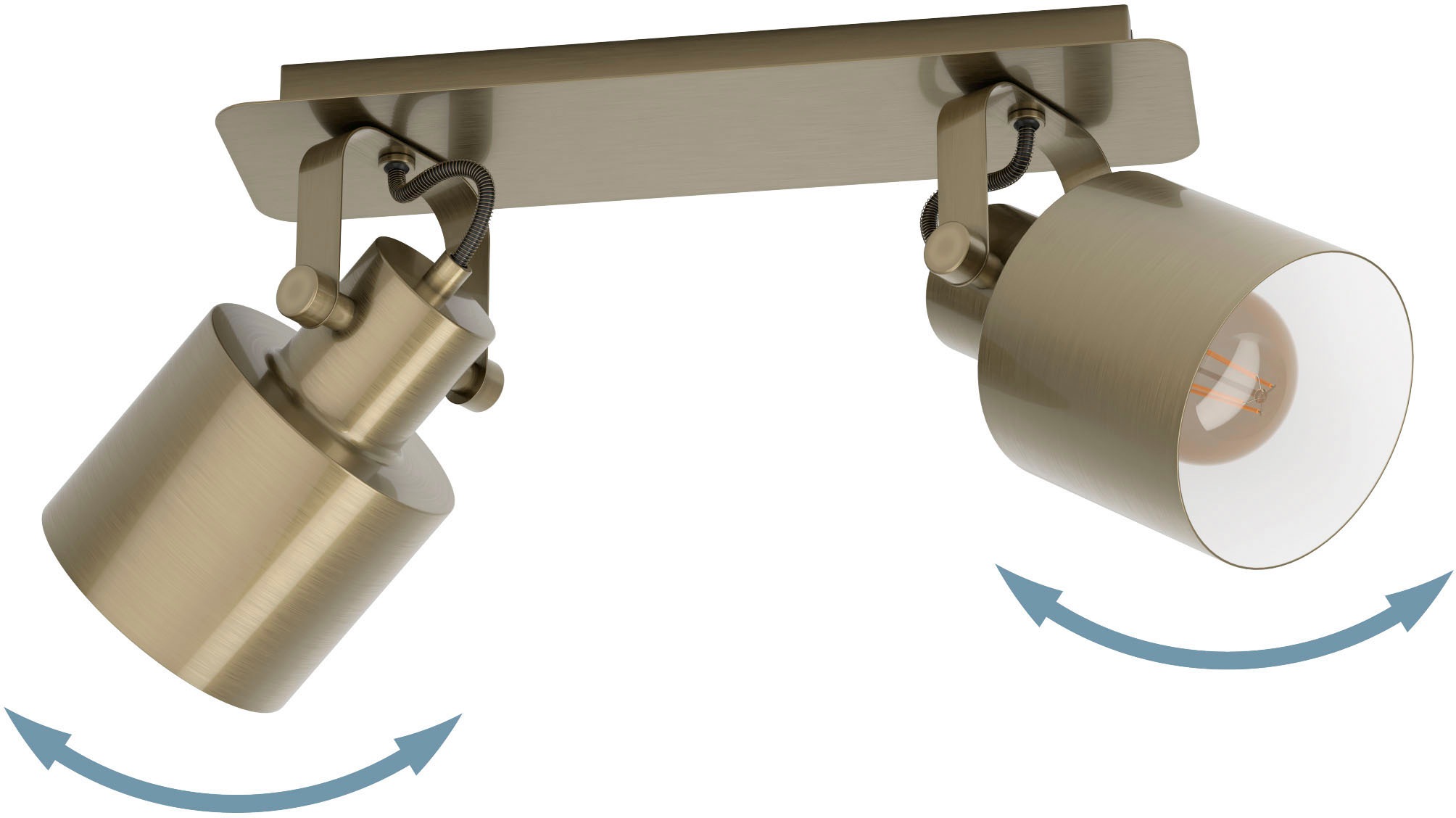 EGLO Deckenspot »SOUTHERY«, Leuchtmittel E27 | Leuchtmittel wechselbar-ohne Leuchtmittel, Deckenspot in gold und weiß aus Stahl - exkl. E27 - 40W