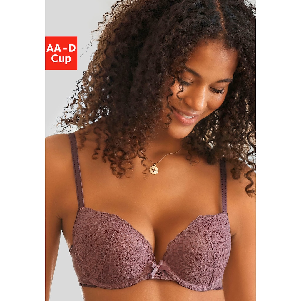 Vivance Push-up-BH, rundherum mit floraler Spitze, Dessous