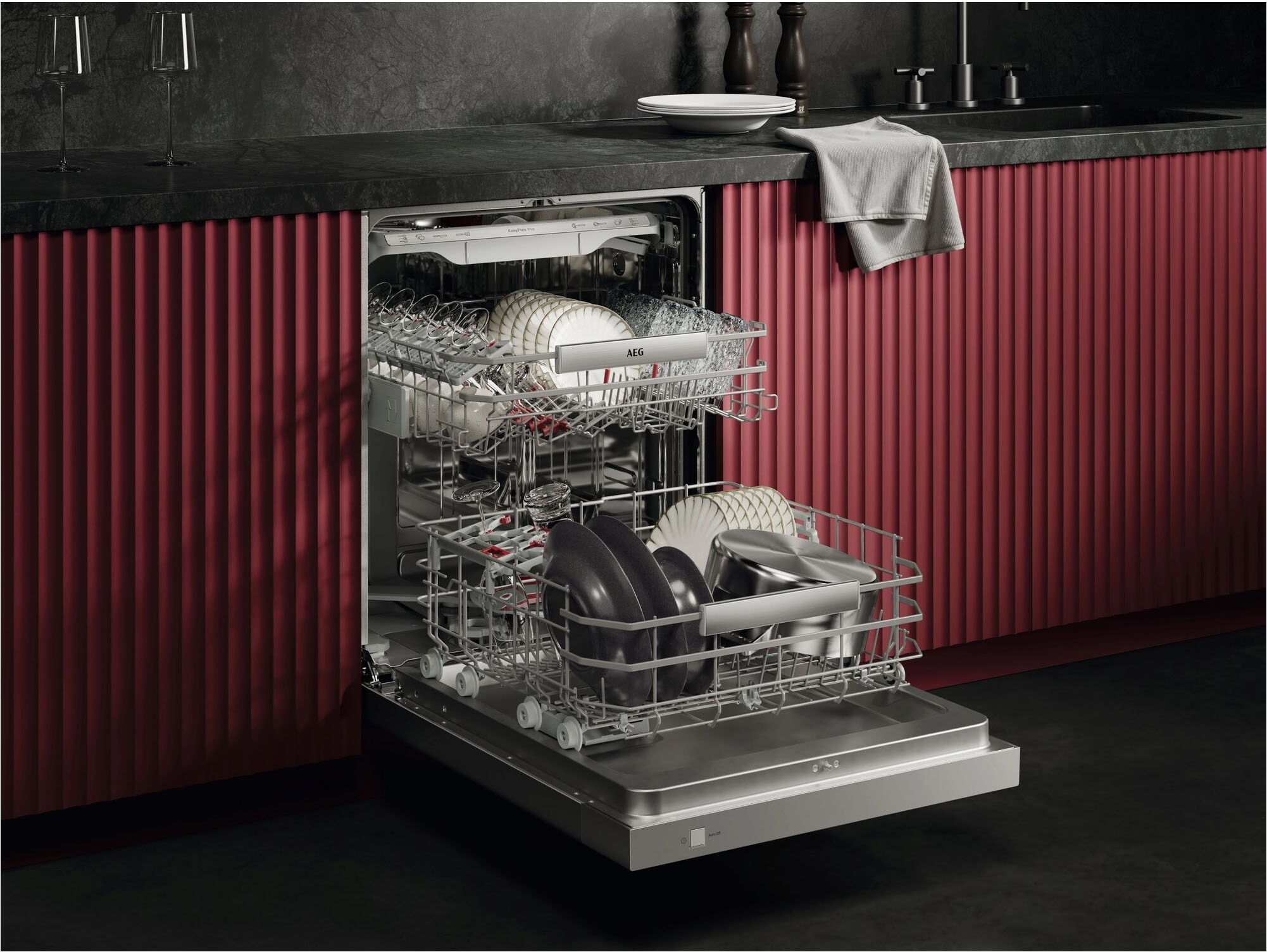 AEG Unterbaugeschirrspüler 9000 »GU9200X2SCM« Smarte Spülmaschine, kraftvoll gegen Eingebranntes, leise nur 38 dB