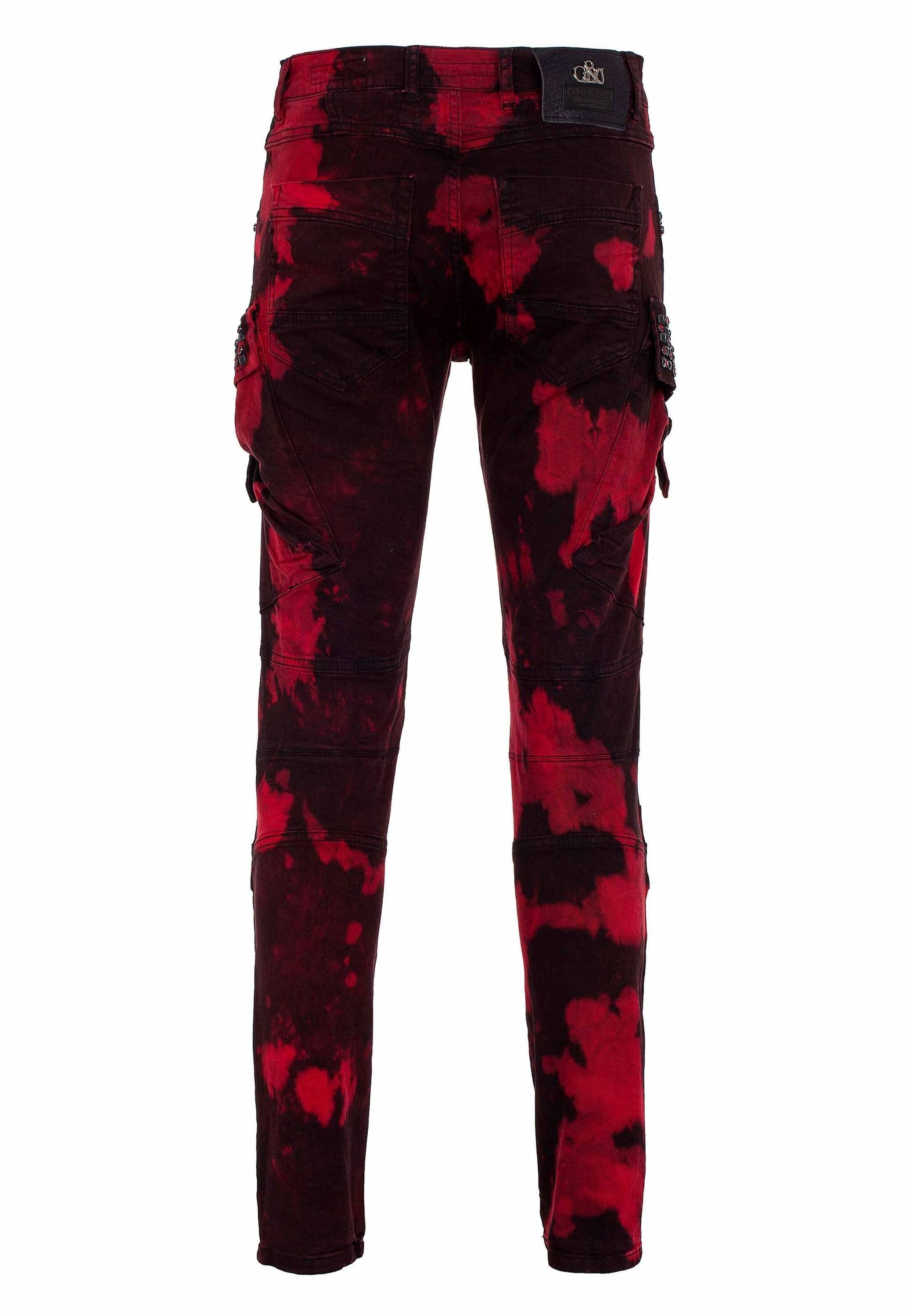 Cipo & Baxx Straight-Jeans »Cipo & Baxx Jeans« mit Biker- und Punk-Elementen, CD558