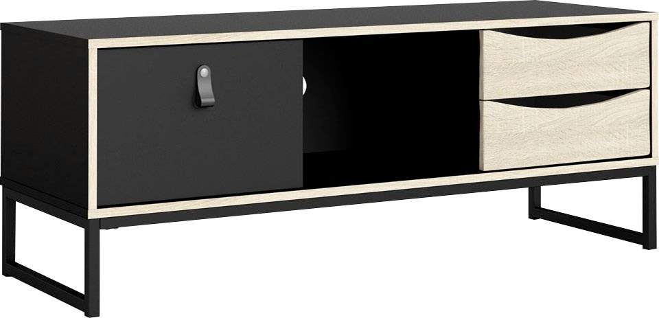 andas TV-Board »Stubbe«, TV-Kommode, Breite 117,2cm, 3 Schubkästen, 1 Ledergriff