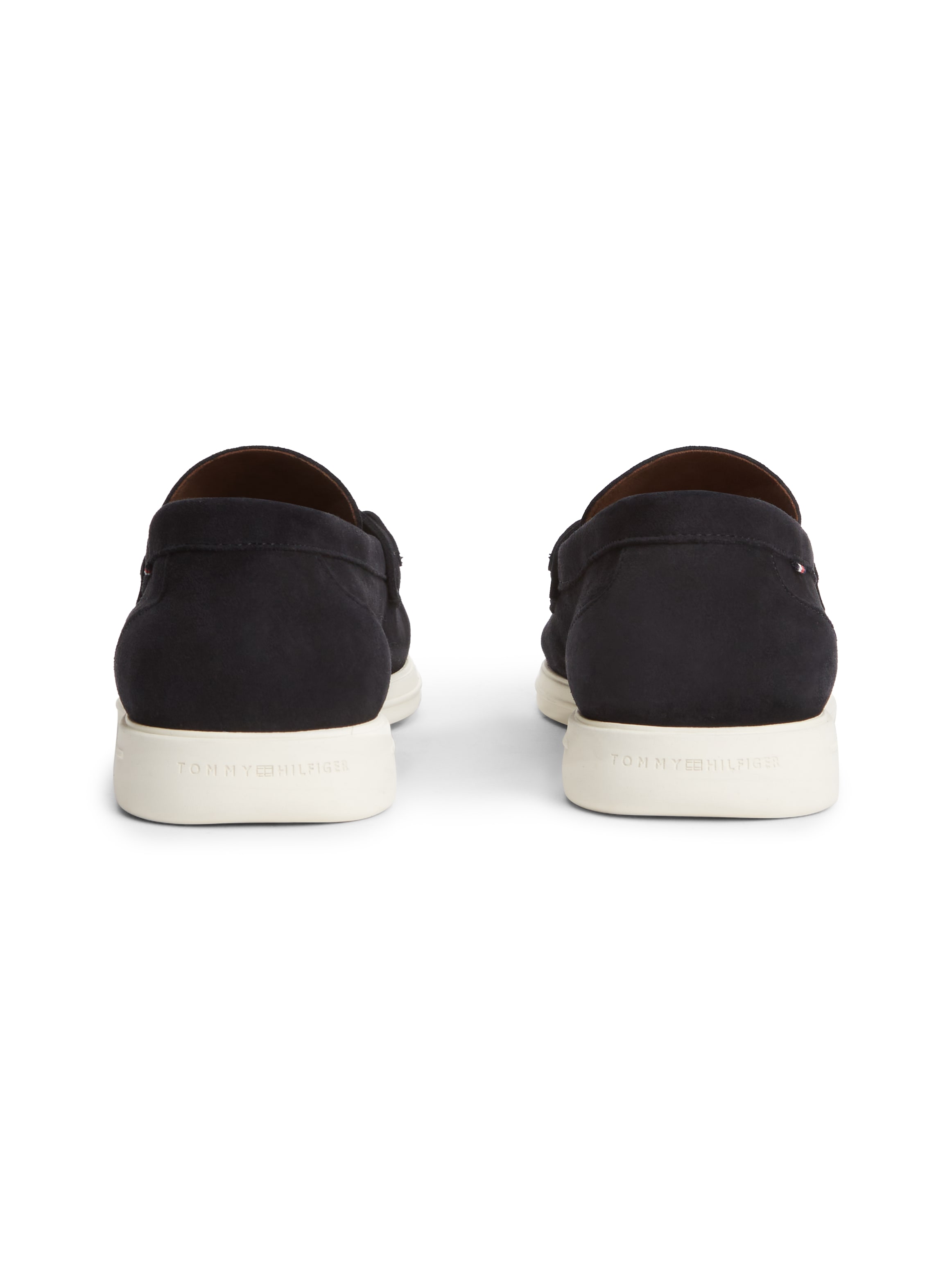 Tommy Hilfiger Loafer »LIGHT SUEDE FLAG HARDWARE LOAFER«  Slipper, Schlupfschuh, mit modischem Zierriegel und Ziernähten