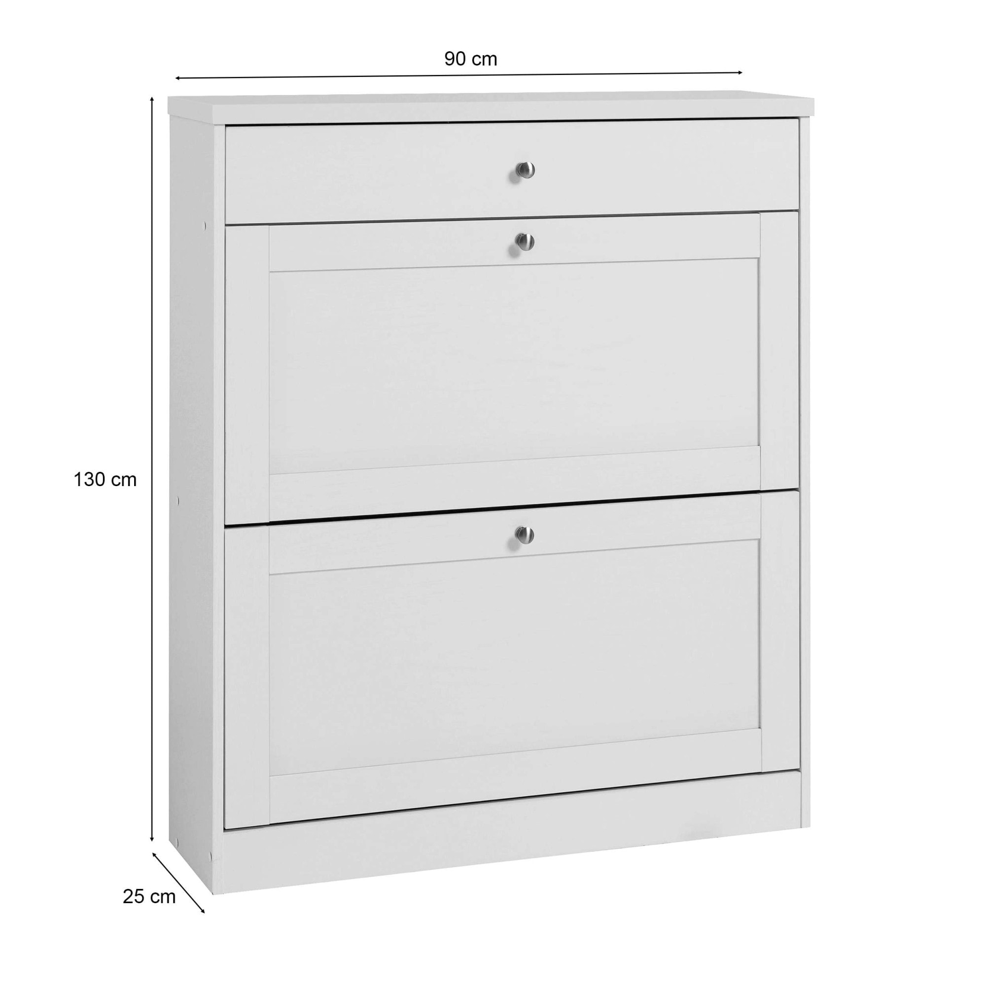 OTTO home Schuhschrank »Heide« Breite 90cm, mit Schubkasten, 2 Klappen und Facettenfront, Höhe 103cm