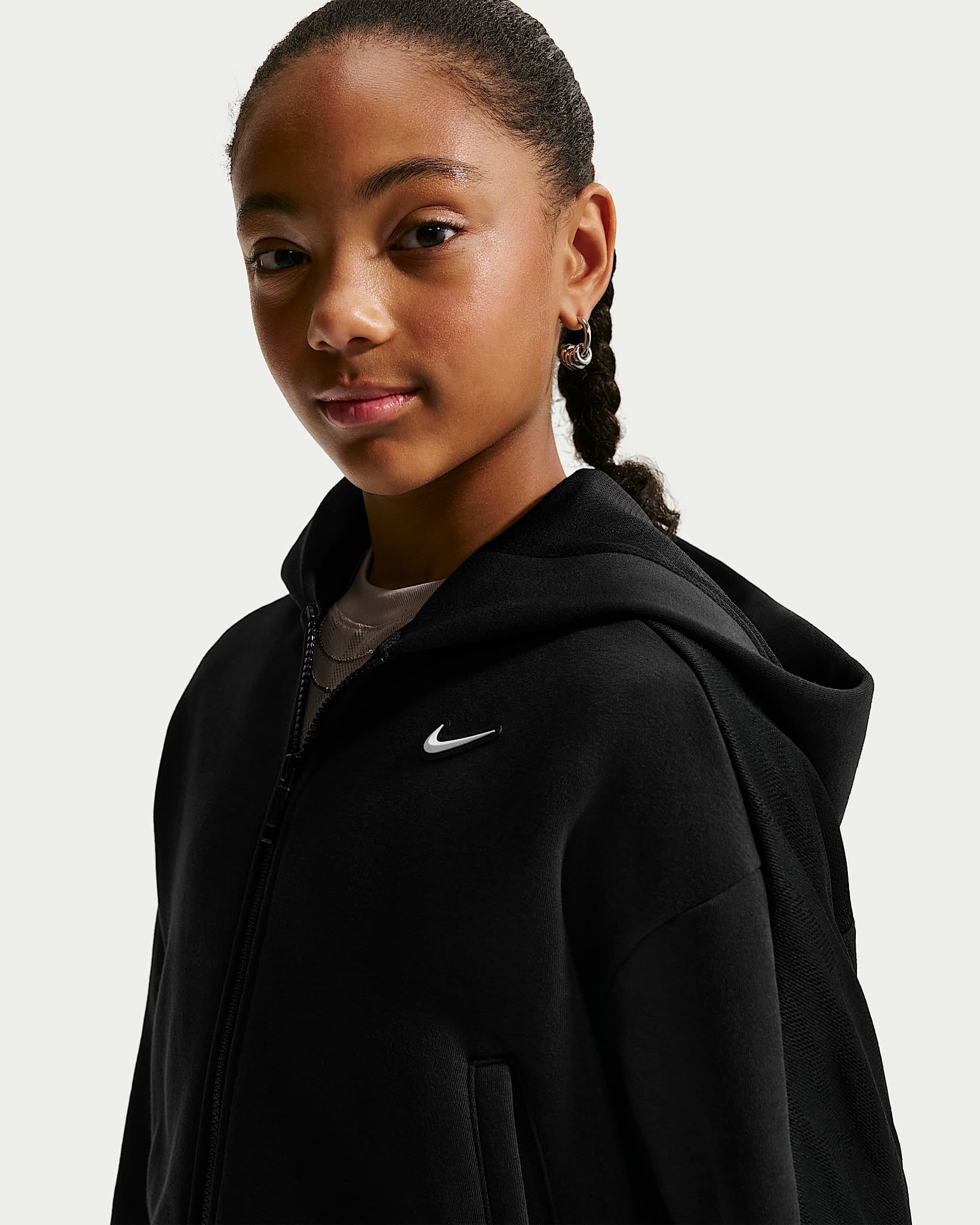 Nike Sportswear Sweatshirt »Nike Sportswear Big Kids' (Girls') Fleece Long-Sleeve Top«, für Kinder und Jugendliche, sportlicher Stil, mit weichem Fleece
