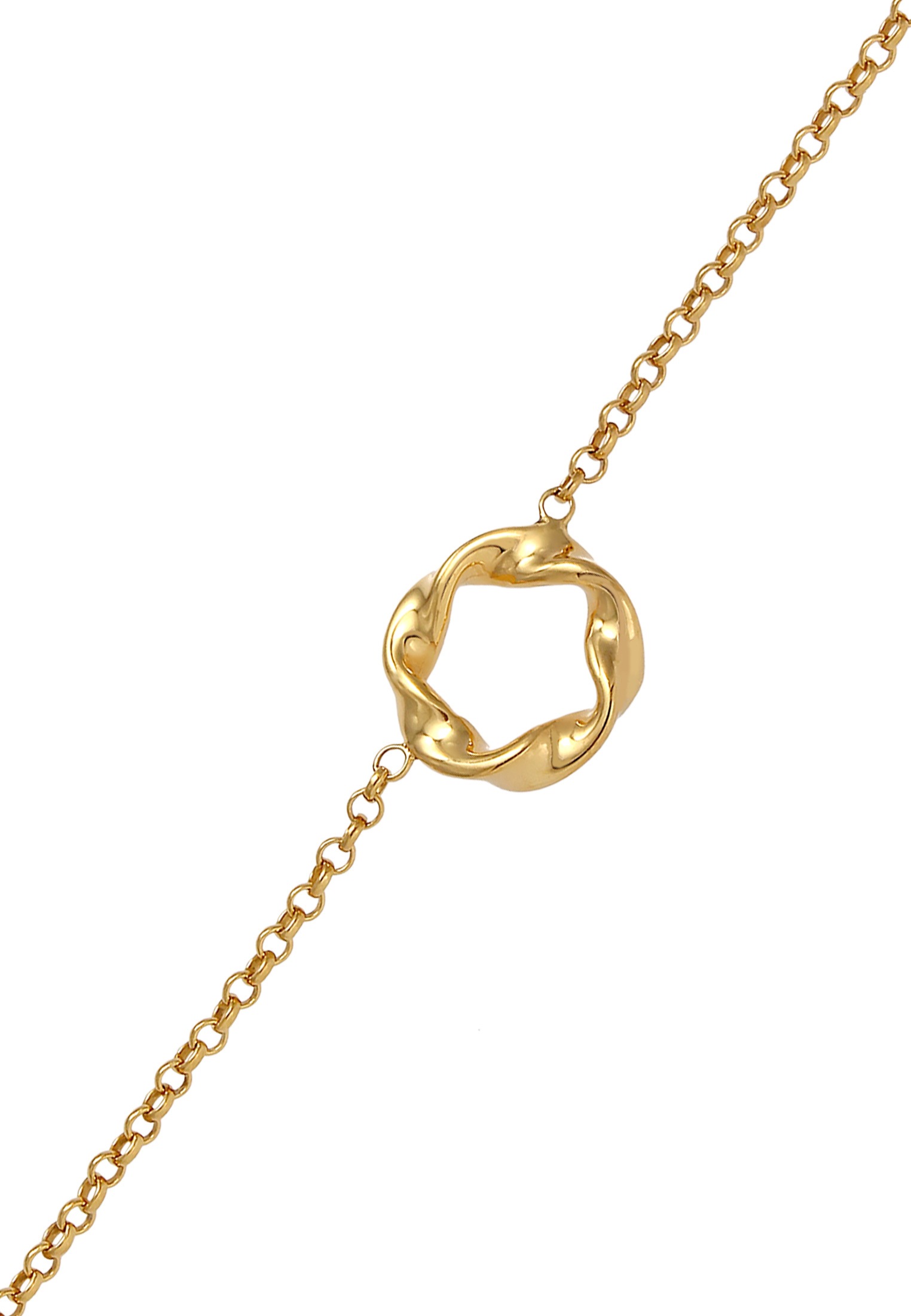 Elli Premium Choker »Halskette Choker Kreis Design Twisted 375 Gelbgold«