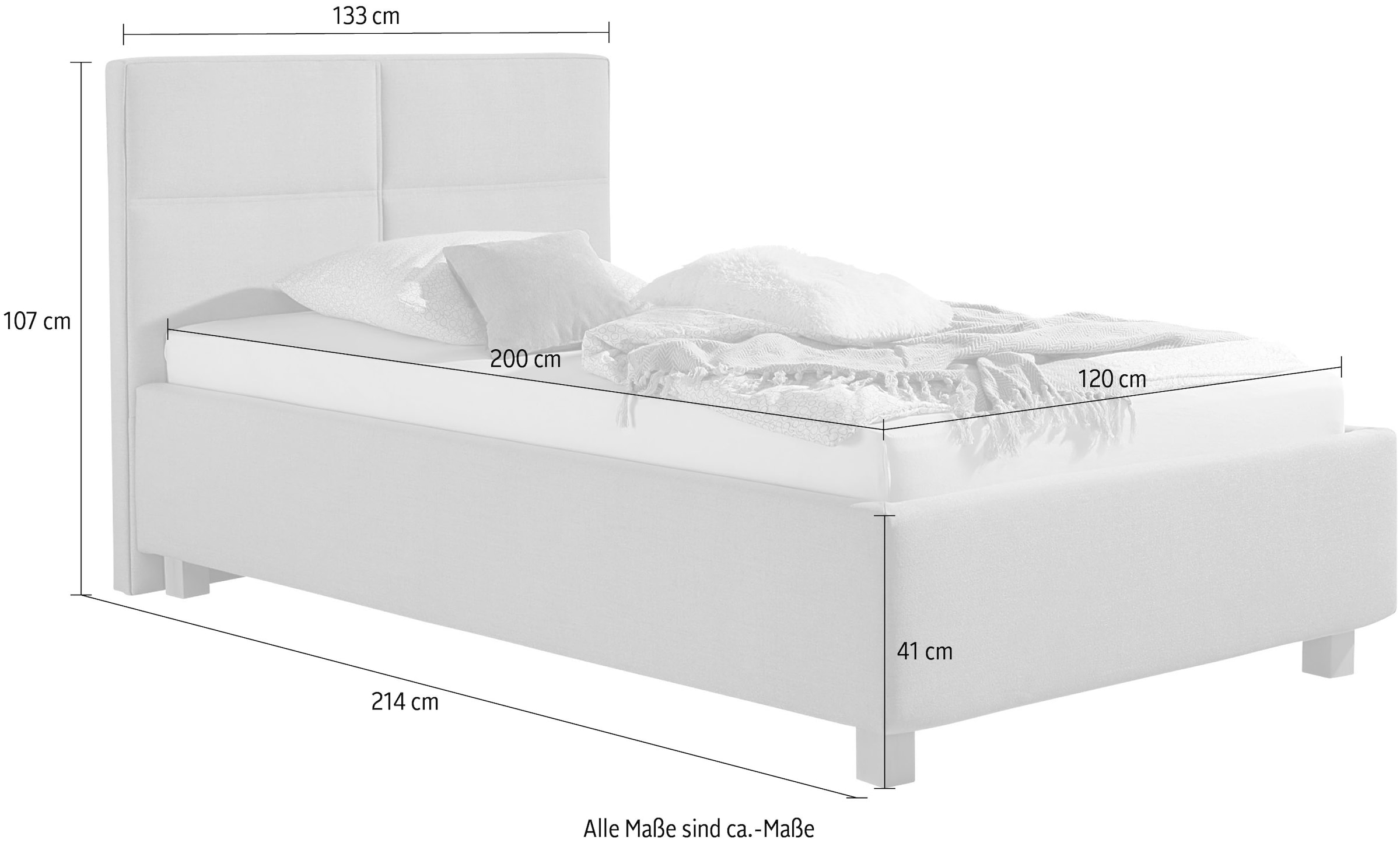 Maintal Polsterbett inklusive Bettkasten