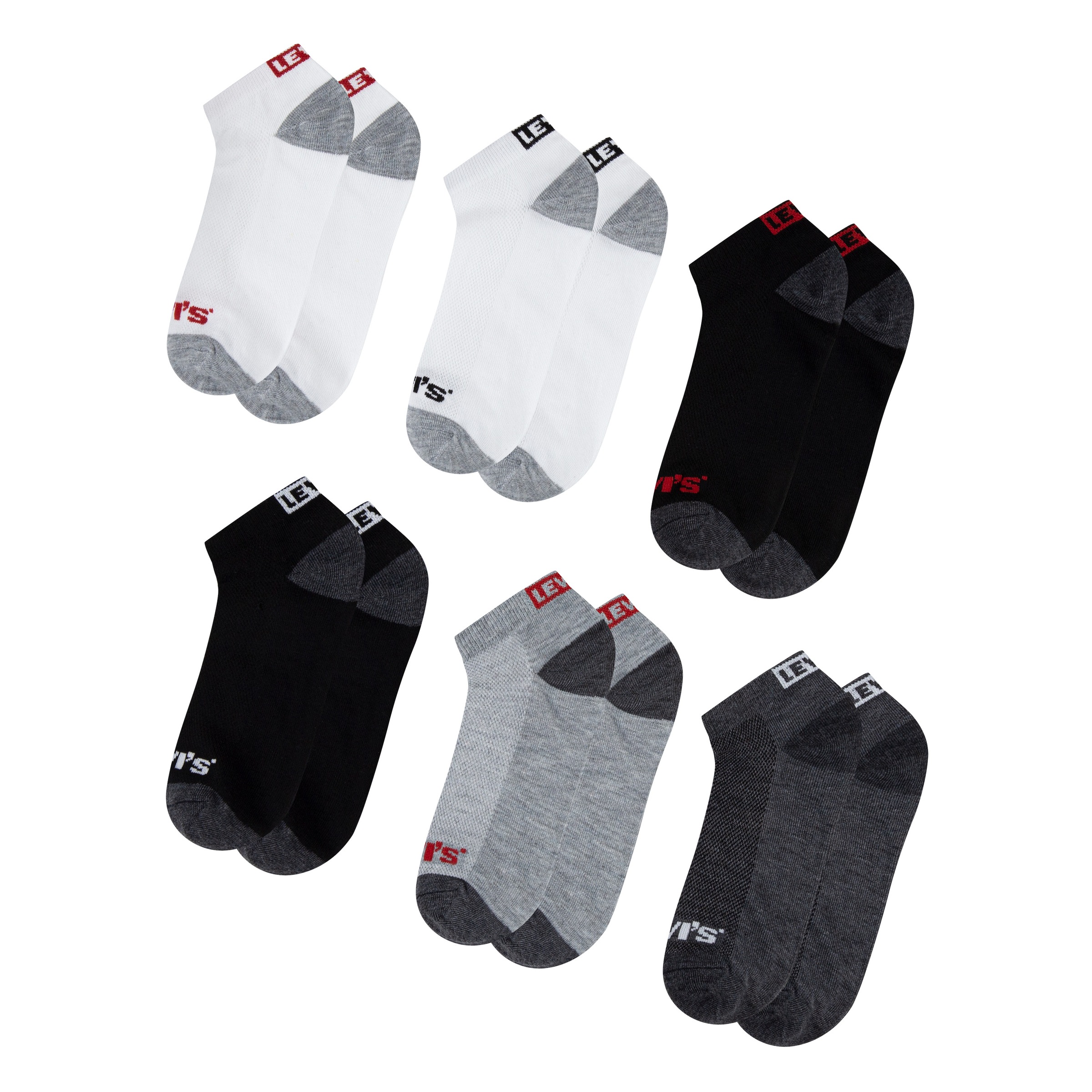 Levi's® Kids Kurzsocken »LHN BOX TAB LOW CUT 6PK MarkeL«, (Packung, 6 Paar), UNISEX