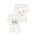 Beachtime T-Shirt, (2 tlg.), mit zwei verschiedenen Drucken