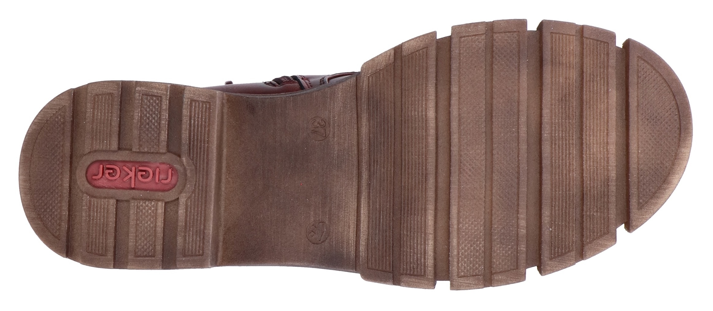 Rieker Schnürboots  Schnürstiefelette, Herbstboots, Profilsohle, Blockabsatz, mit Stretch