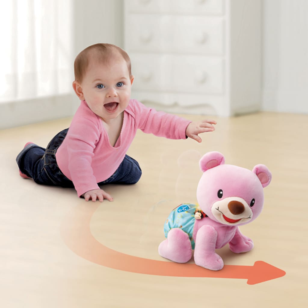 Vtech® Kuscheltier »VTechBaby, Krabbel mit mir - Bär, rosa«