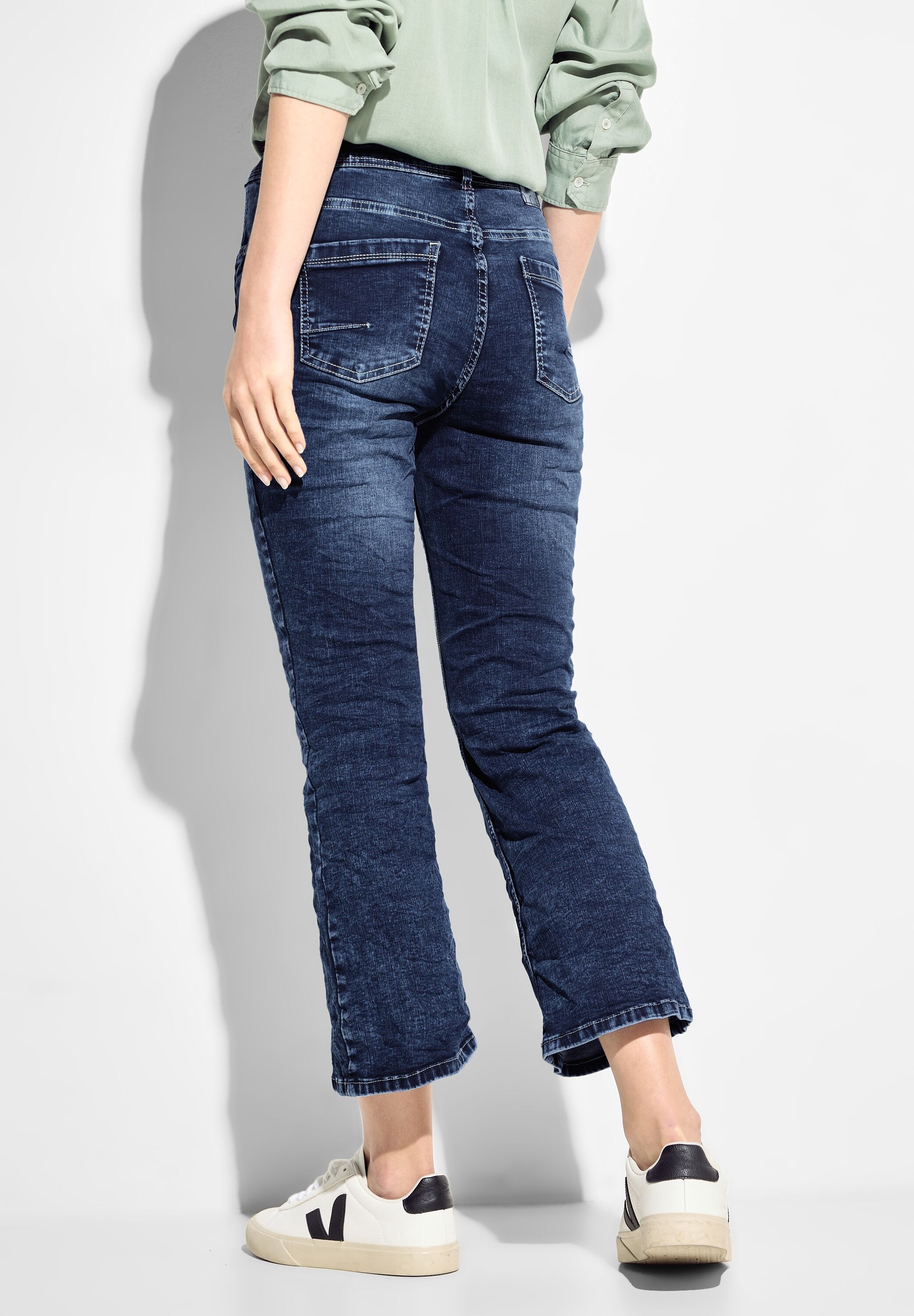 Cecil Bootcut-Jeans »Style Toronto«, in dunkelblauer Waschung
